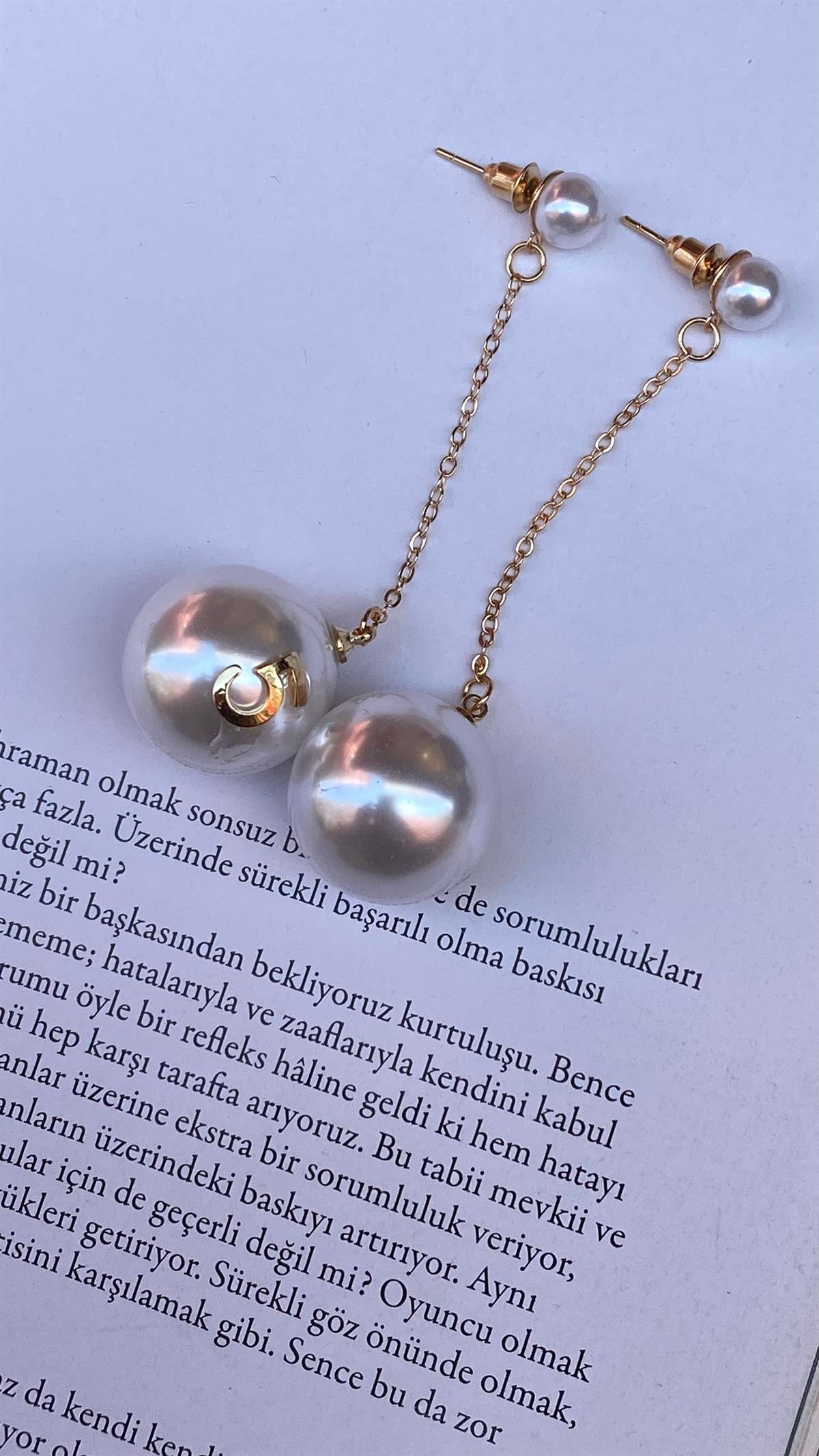 Gold İnci 5 Sayılı Küpe 