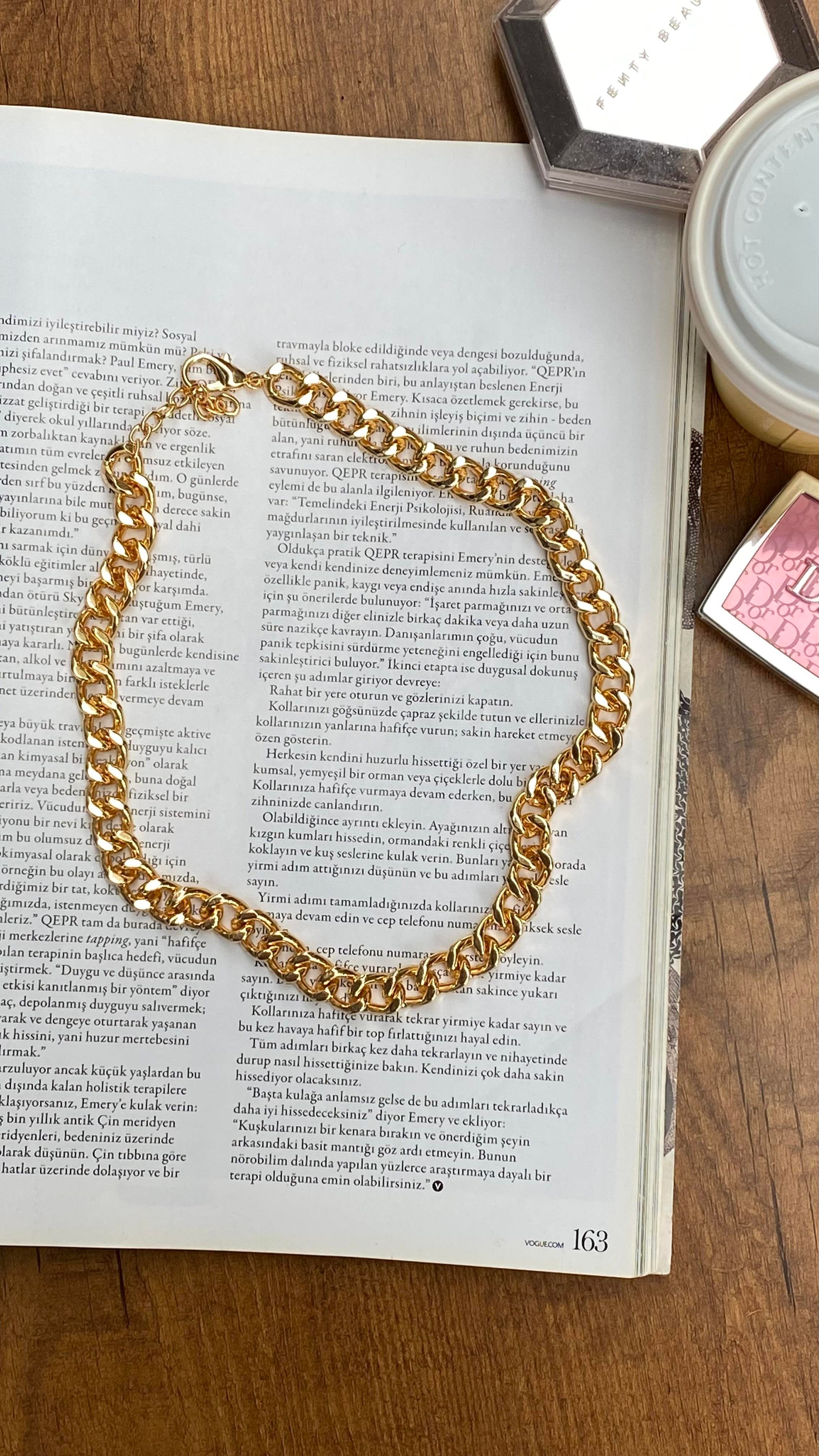 Gold Kalın Zincir Kolye