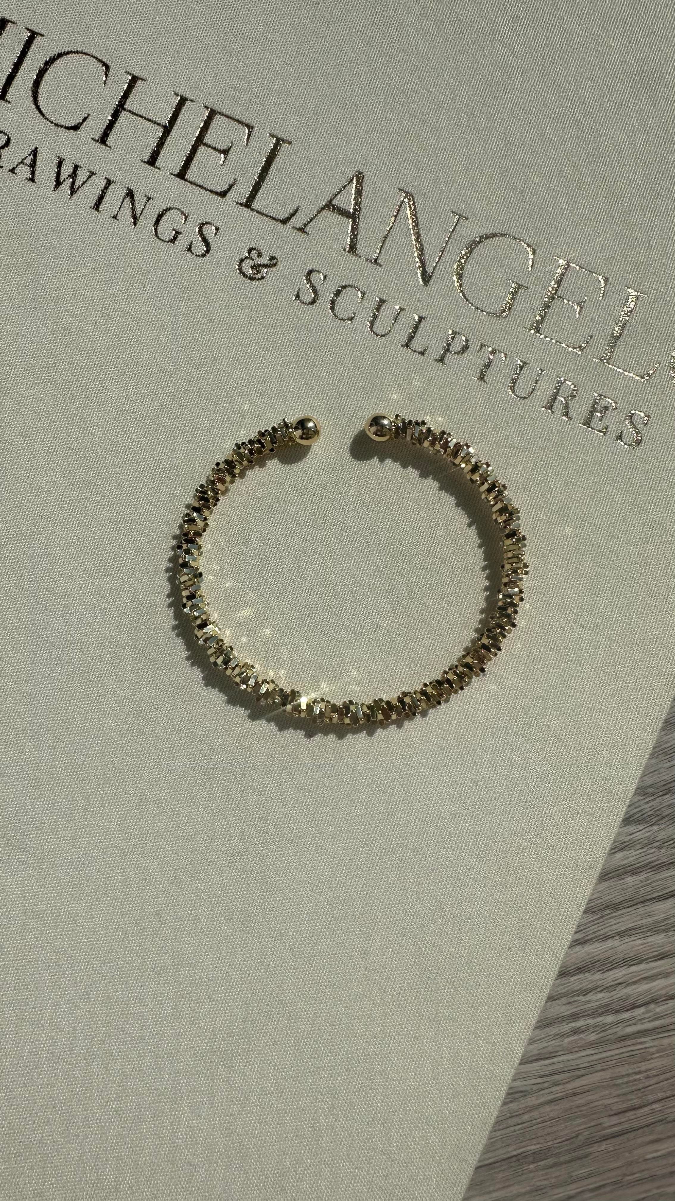 Gold Kelepçe Çelik Bileklik