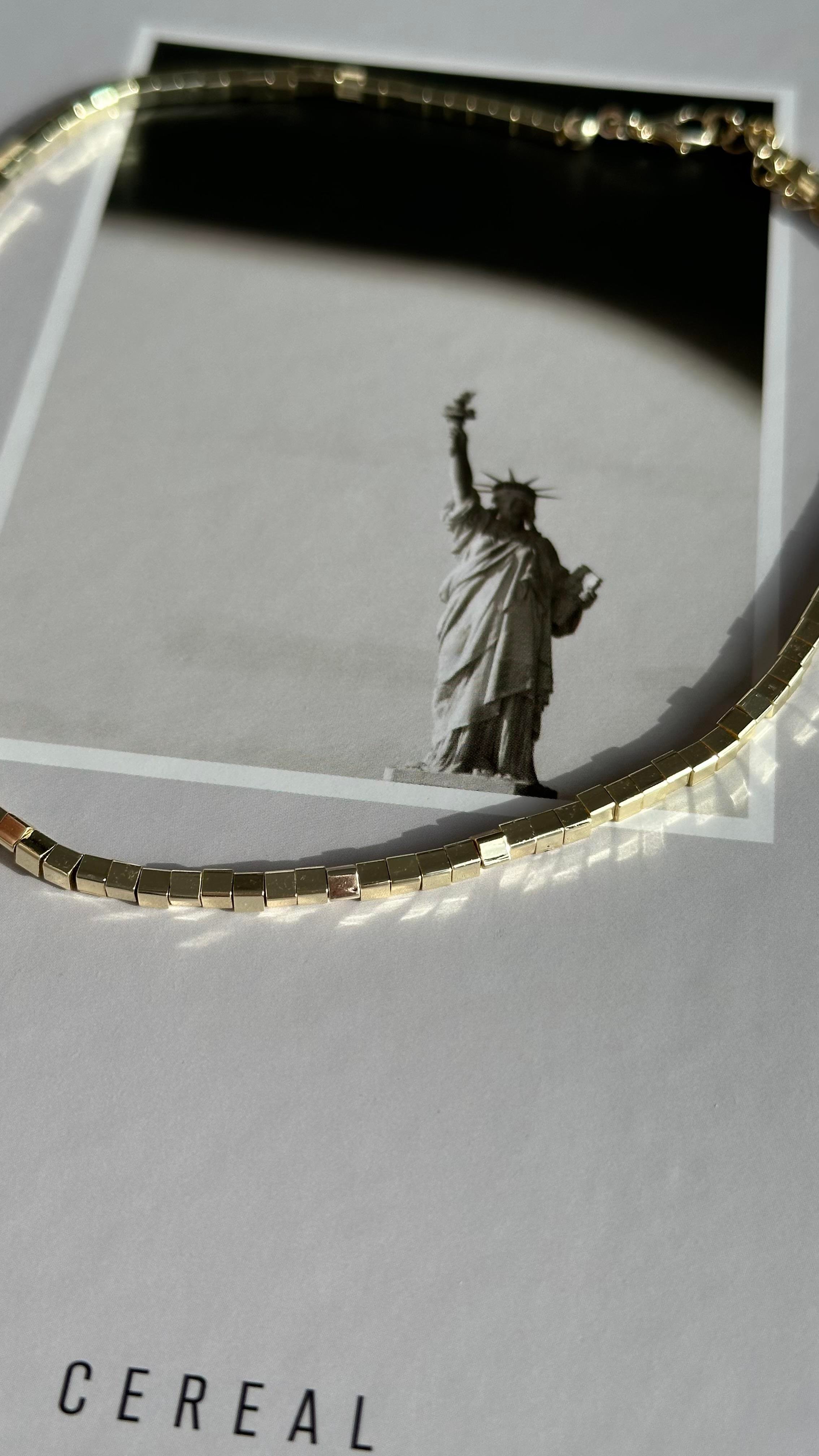 Gold Küp Çelik Kolye