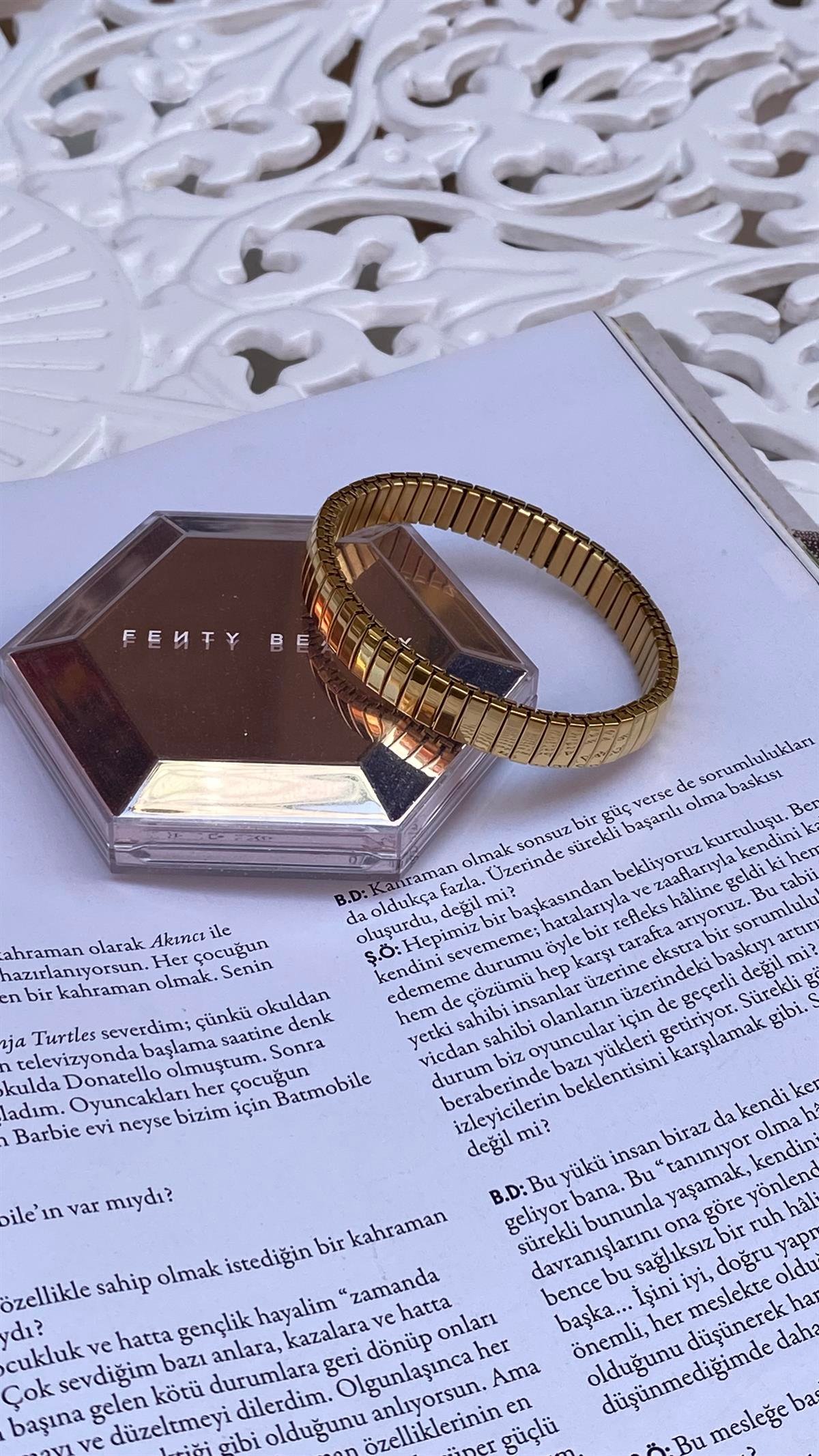 Gold Lastikli Bileklik 