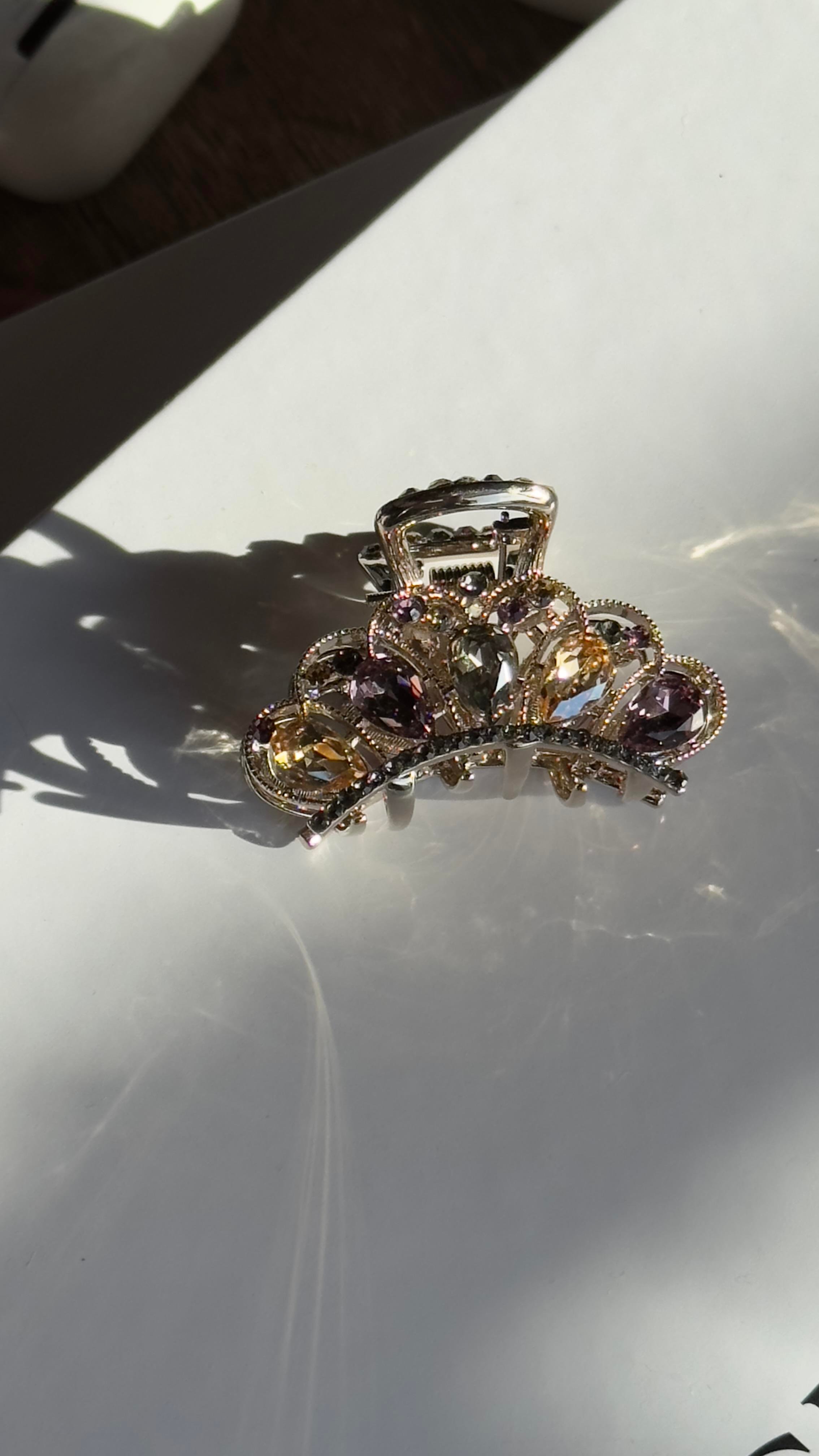 Gold Metal Renkli Taş Kıskaçlı İthal Toka