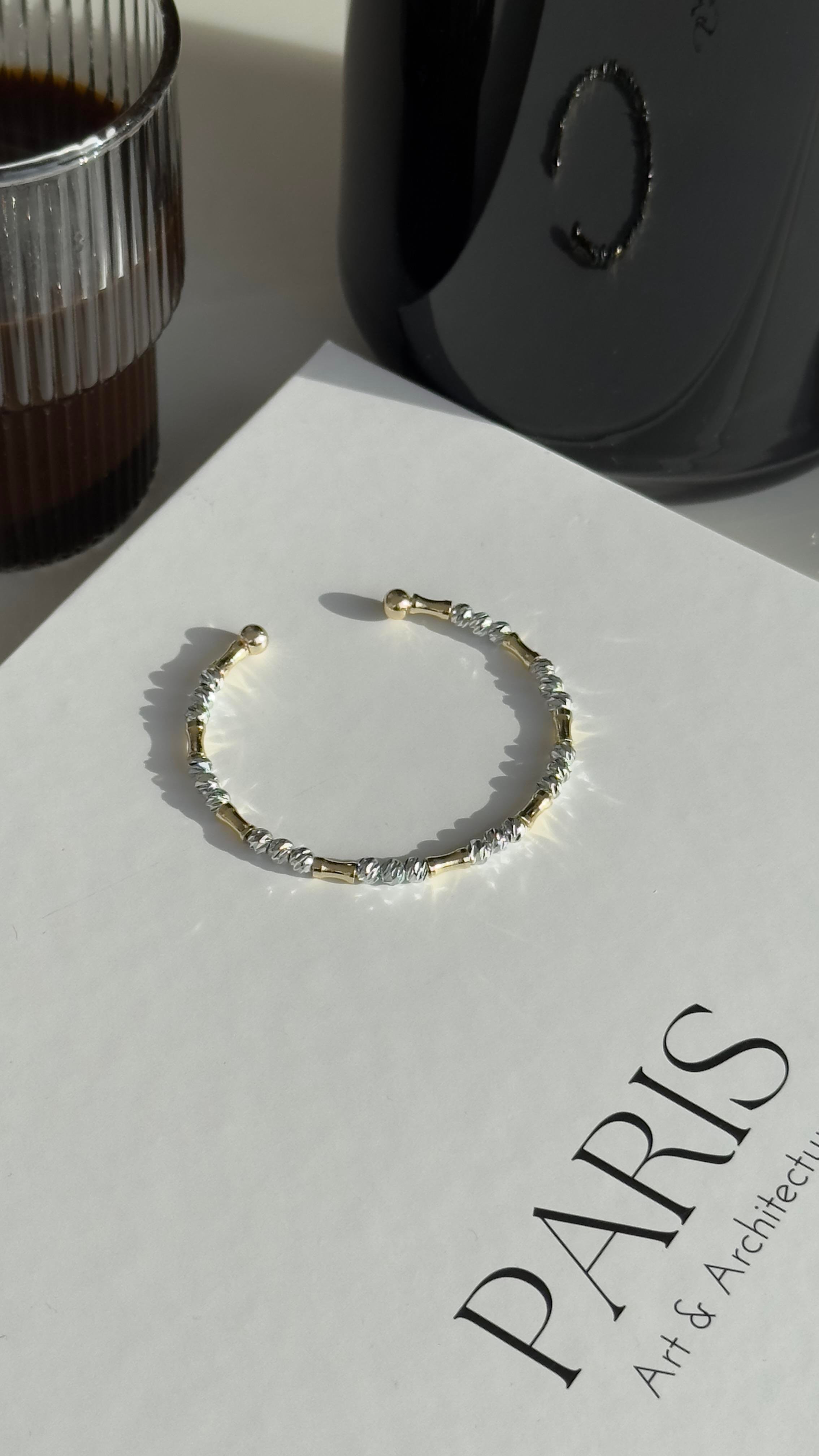 Gold Silver Dorika Kelepçe Bileklik