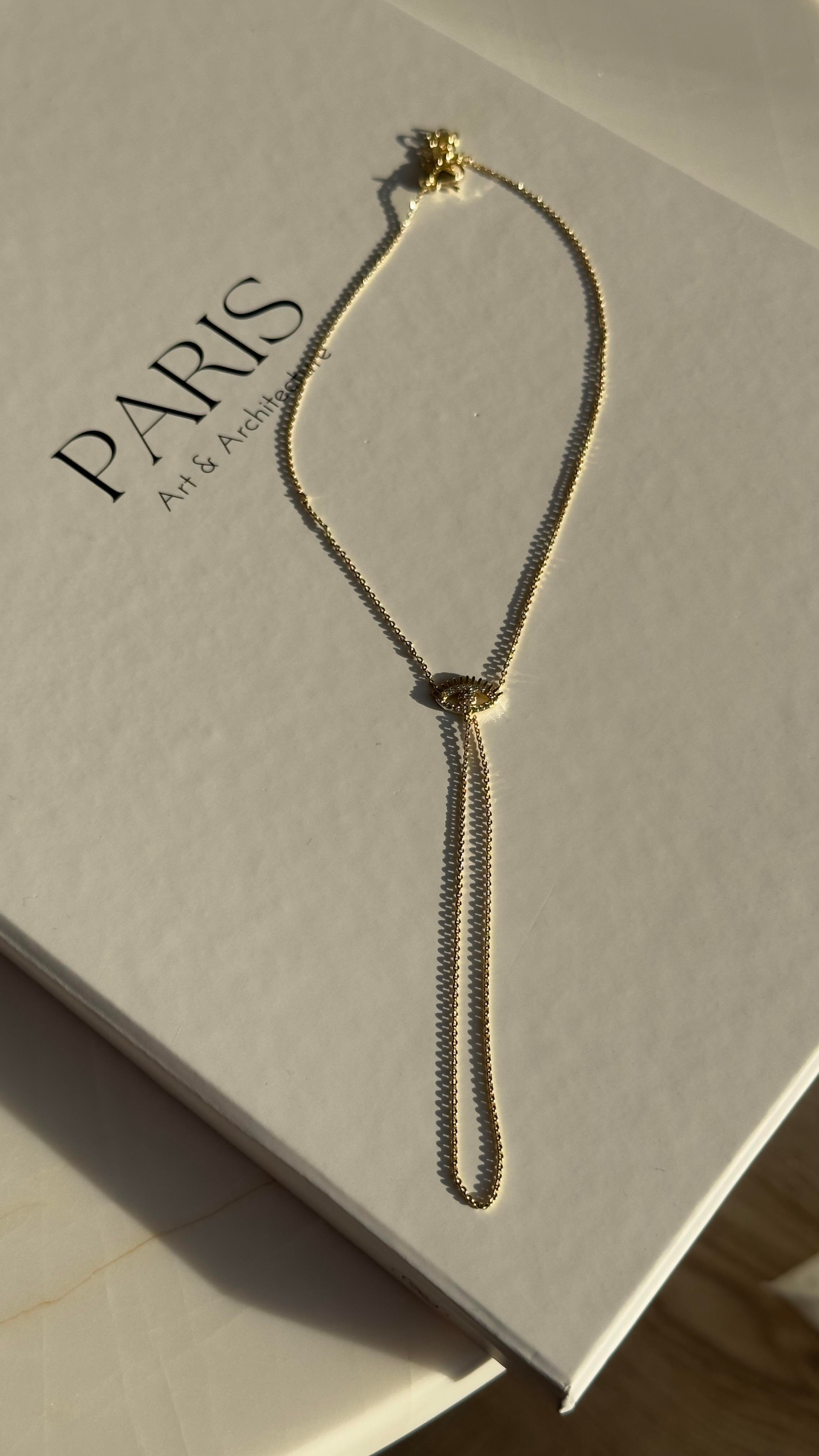 Gold Zirkon Taşlı Göz Şahmeran