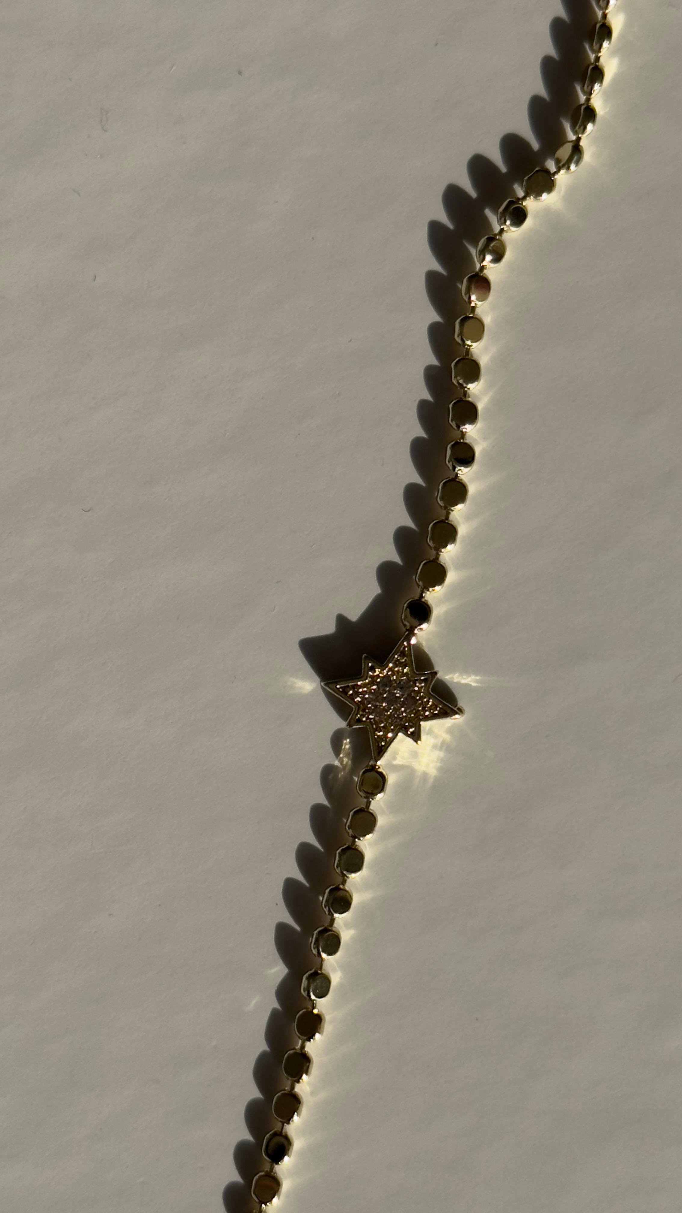 Gold Zirkon Taşlı Yıldız Bileklik