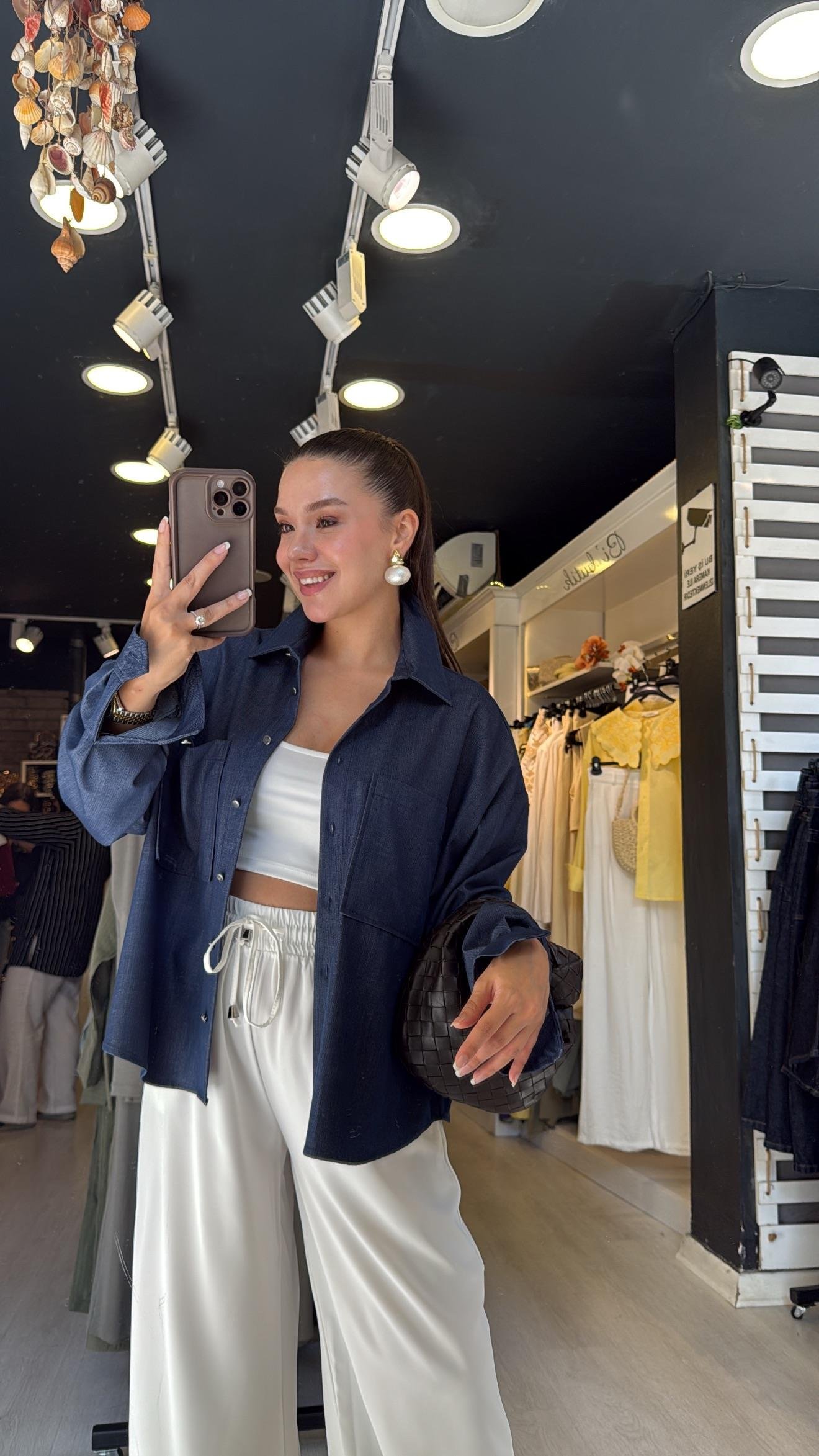 İndigo Marka Model Denim Gömlek