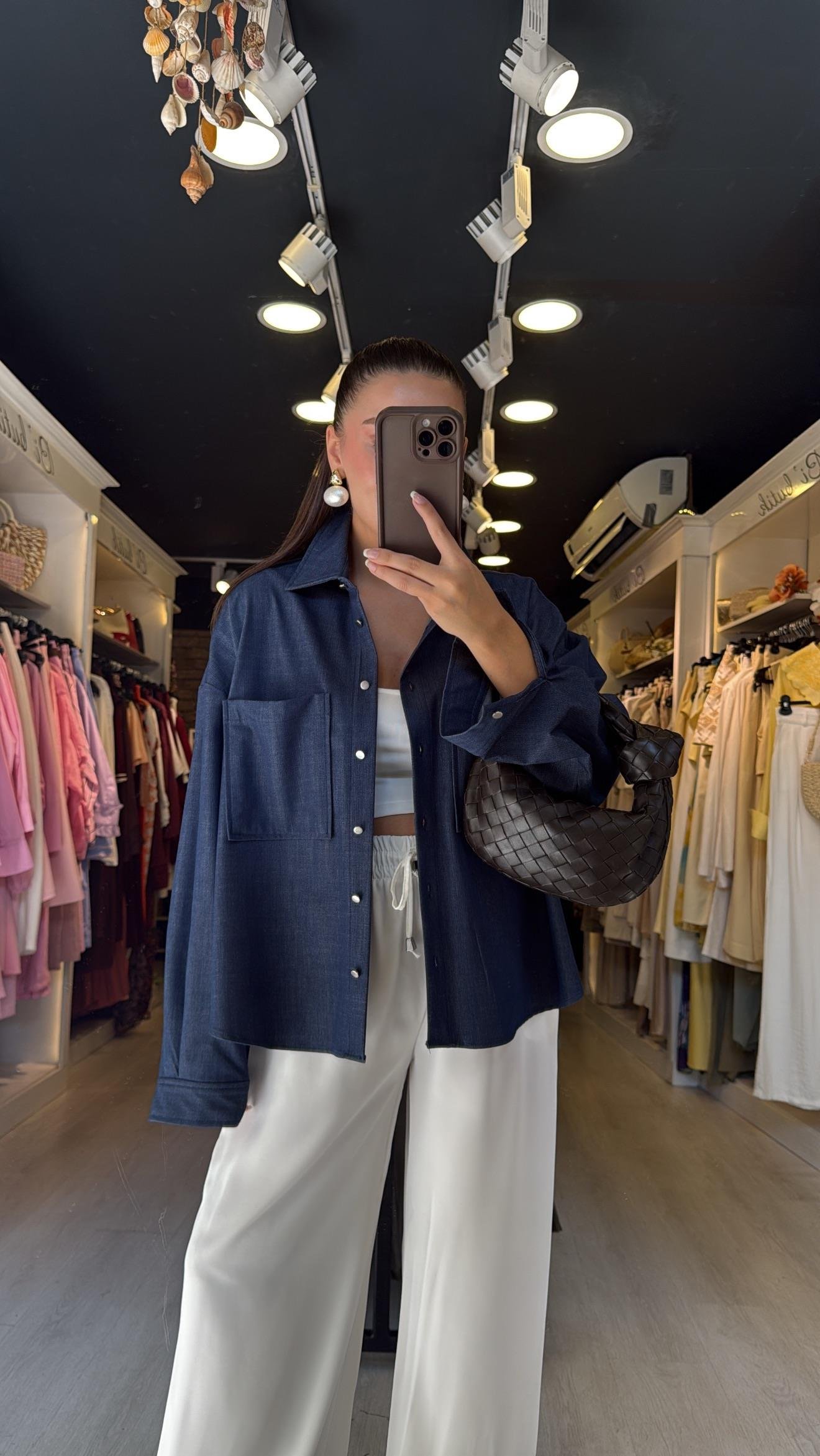 İndigo Marka Model Denim Gömlek