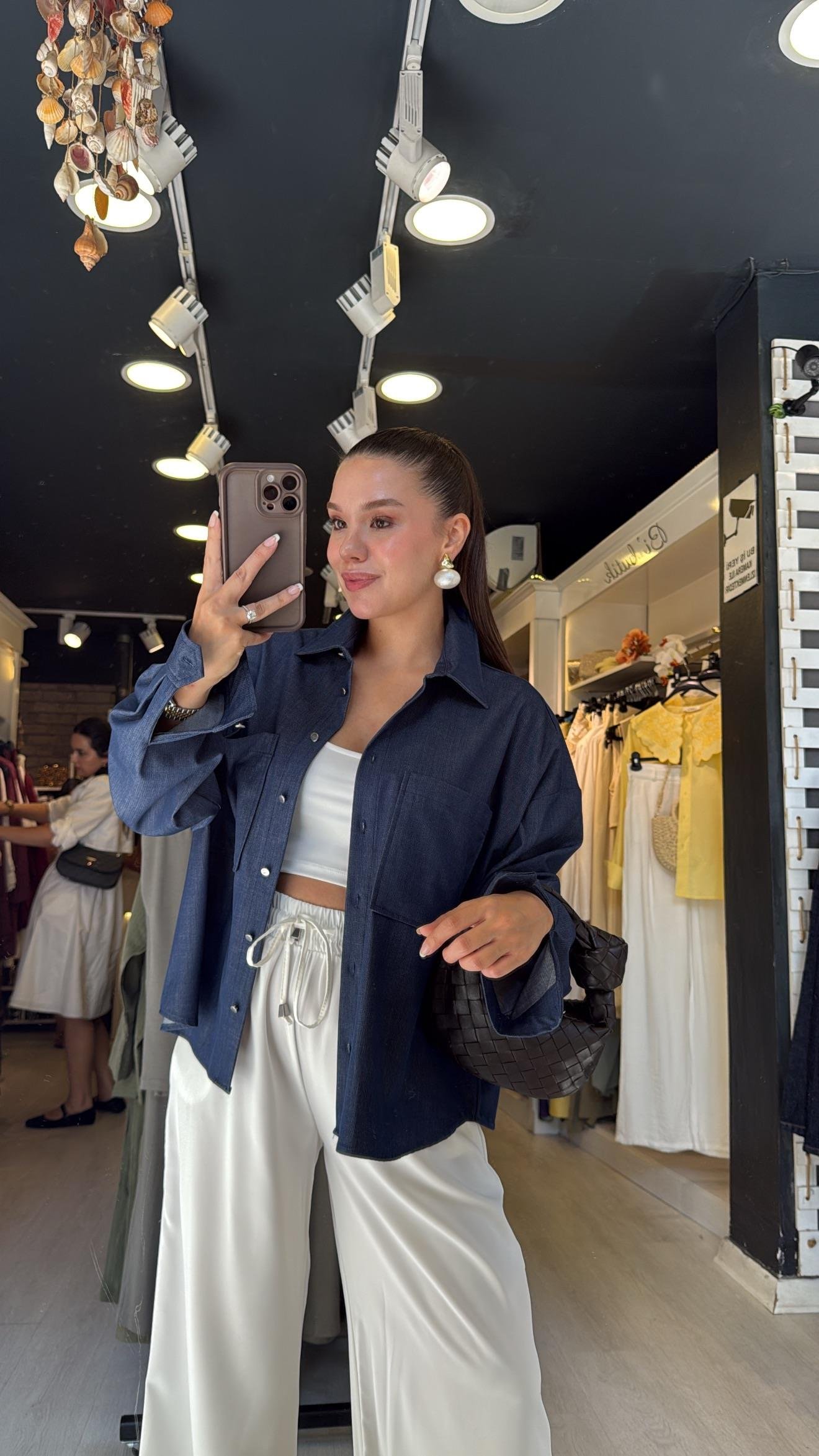 İndigo Marka Model Denim Gömlek