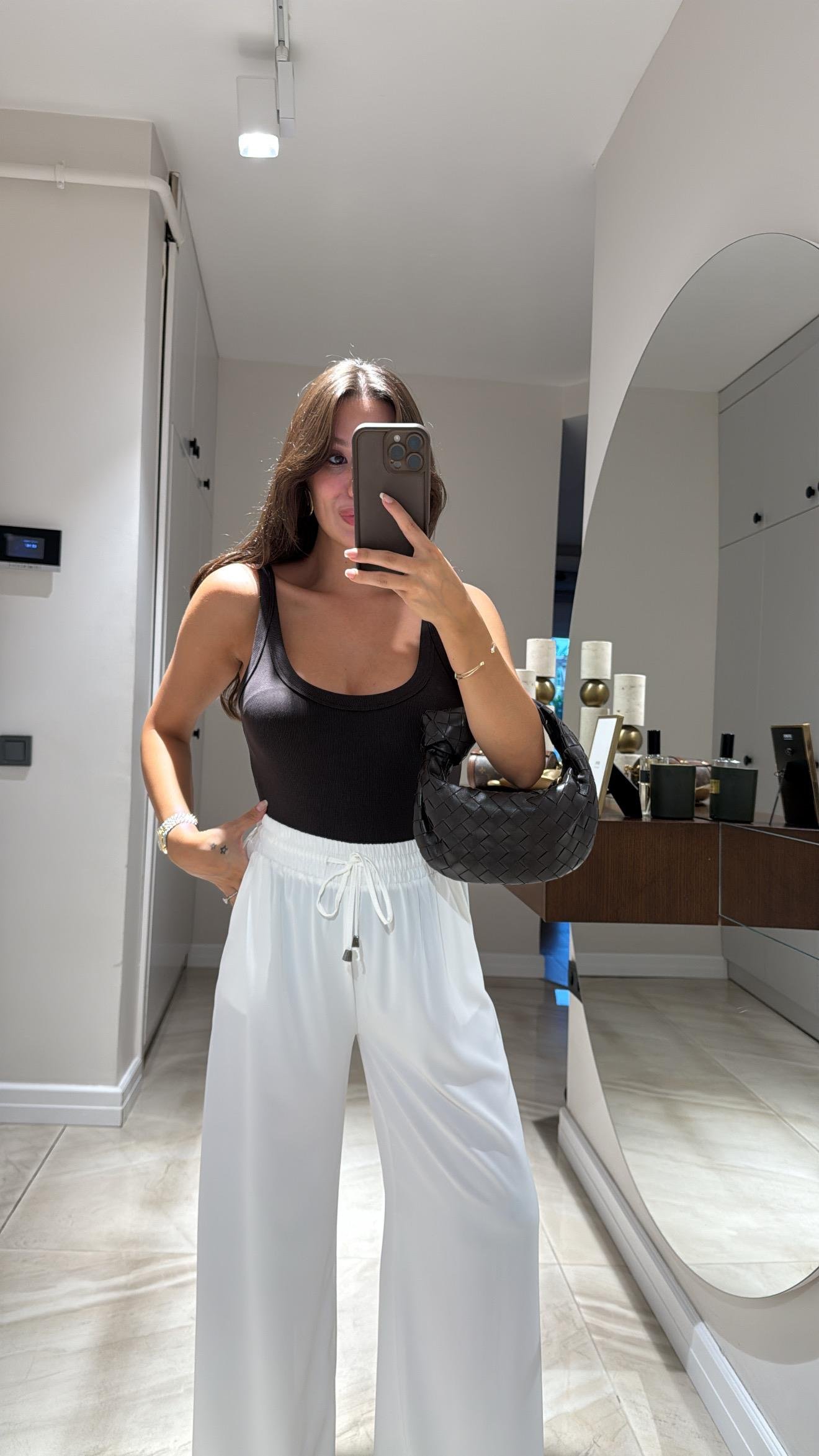 Kahve Askılı Dilvin Bodysuit 