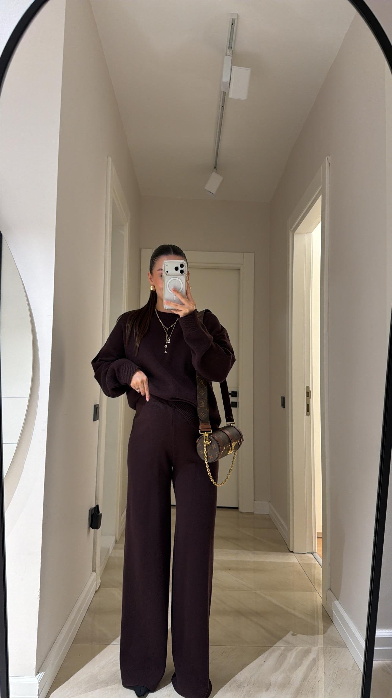 Kahve Bisiklet Yaka Marka Model Triko Takım