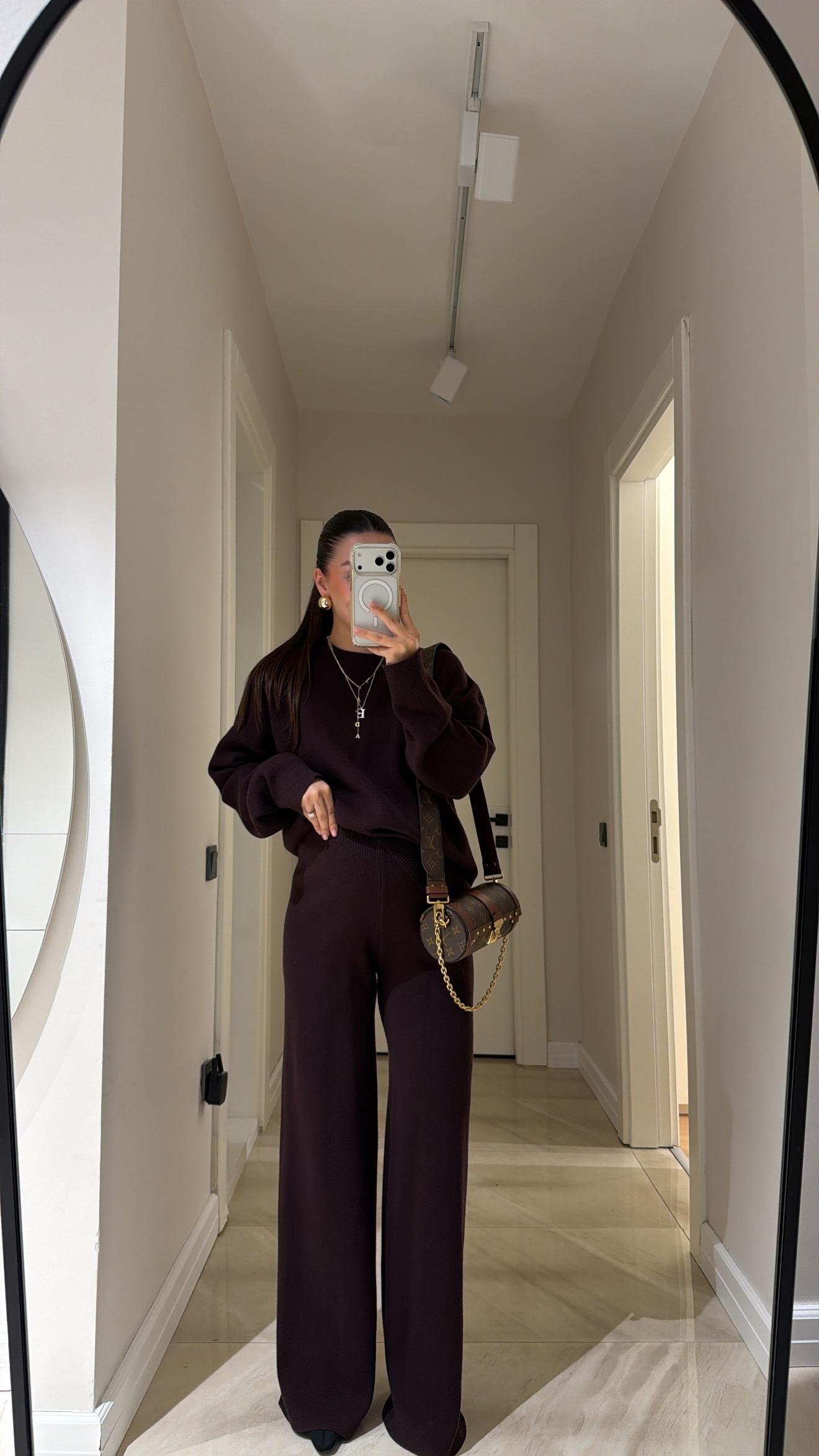 Kahve Bisiklet Yaka Marka Model Triko Takım