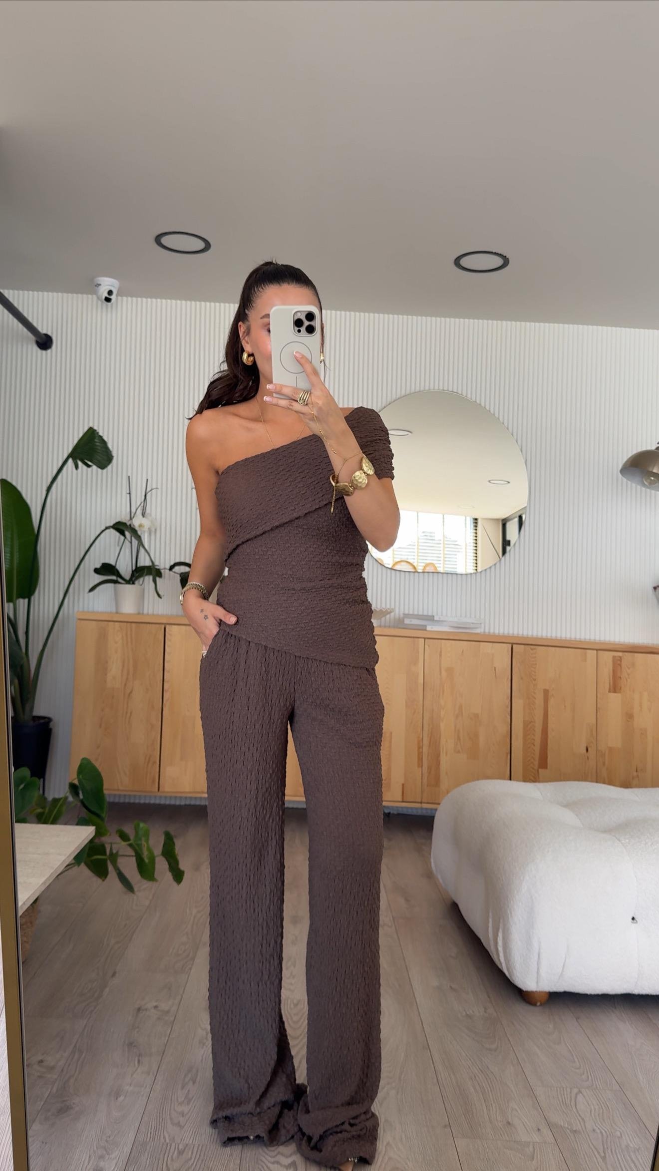 Kahve Tek Kol Dokulu Takım