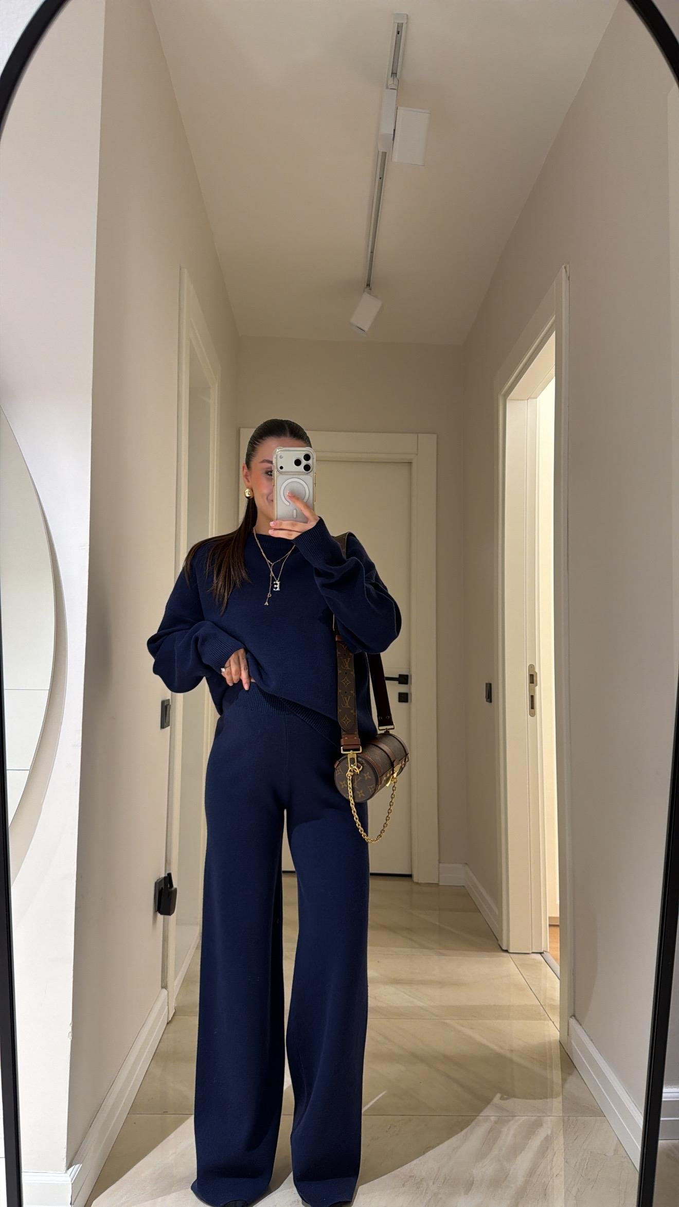 Lacivert Bisiklet Yaka Marka Model Triko Takım