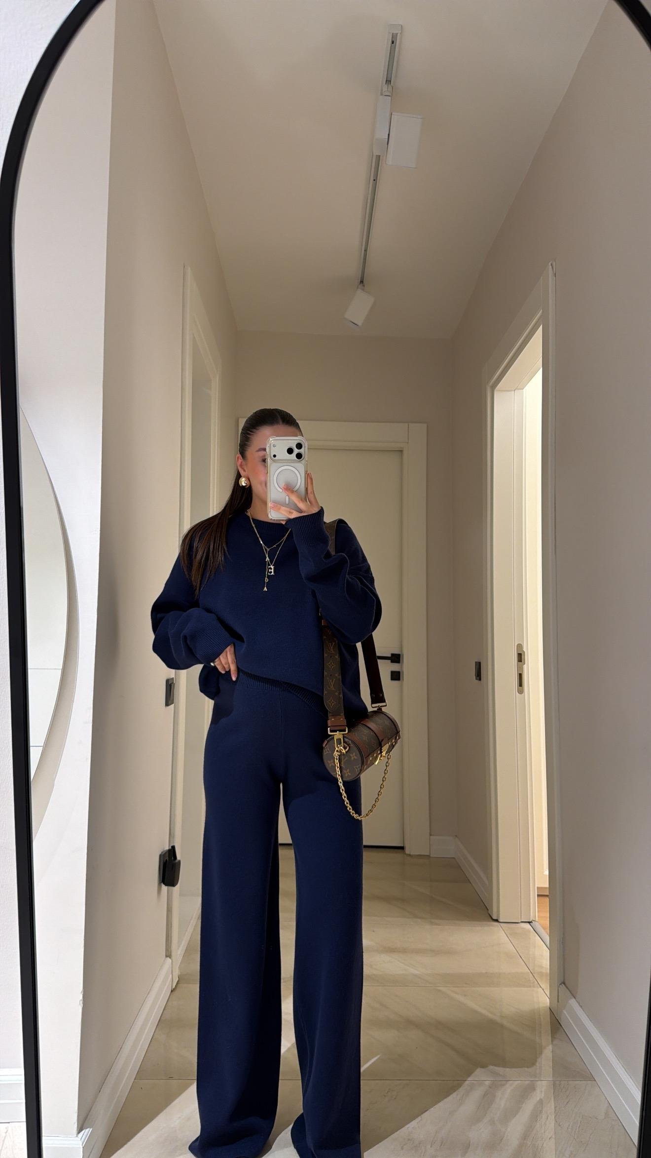 Lacivert Bisiklet Yaka Marka Model Triko Takım