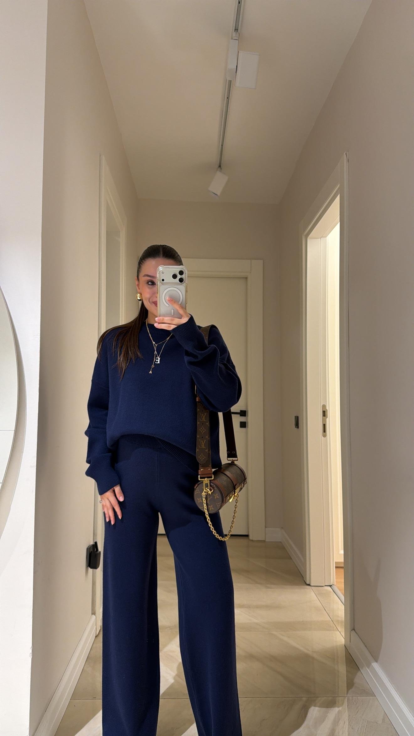 Lacivert Bisiklet Yaka Marka Model Triko Takım