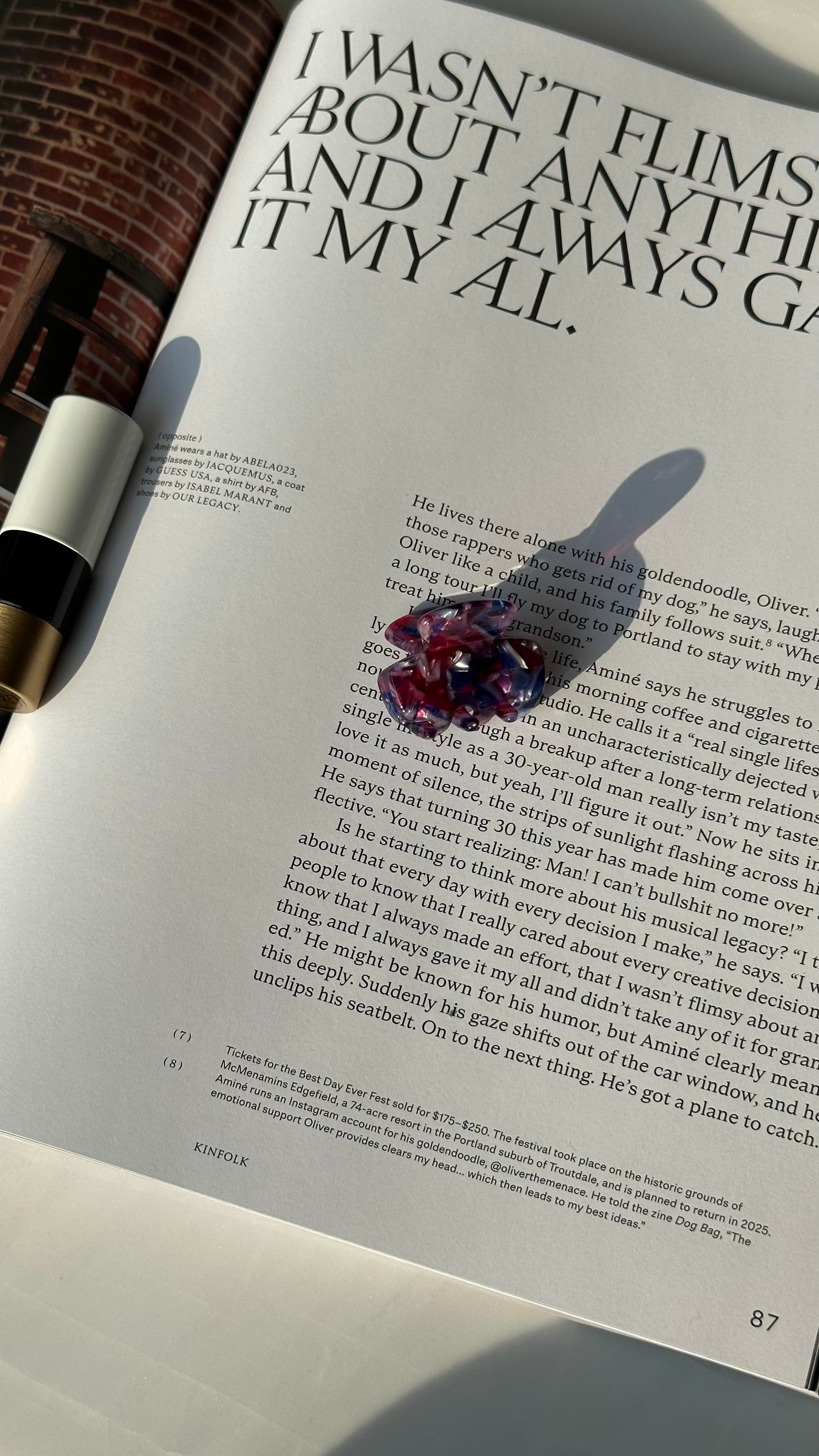 Mavi Çok Renkli Mermer Desenli Mandal Toka