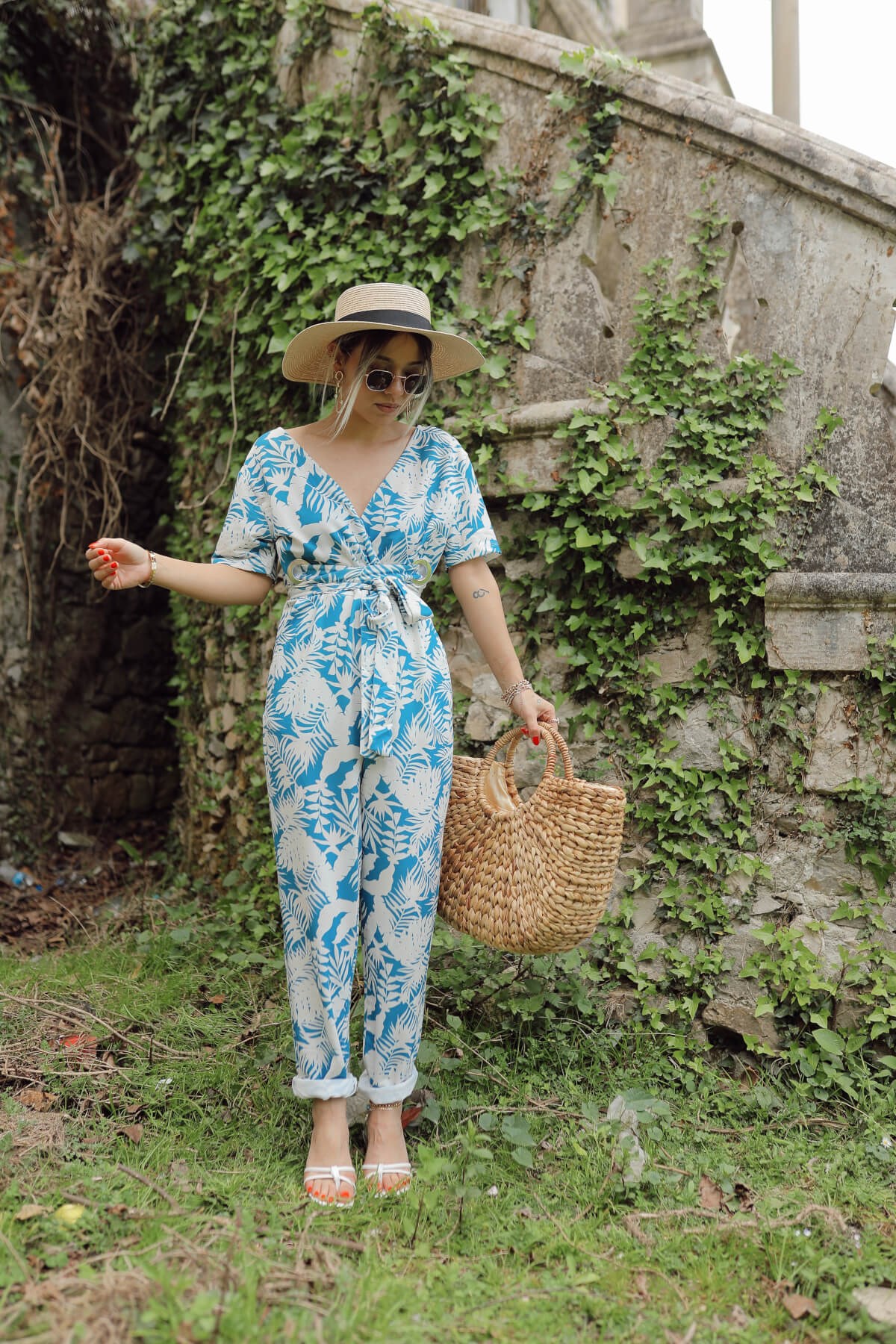 Mavi Desenli Tulum