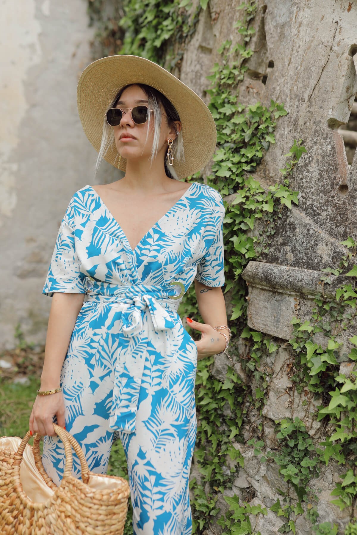 Mavi Desenli Tulum