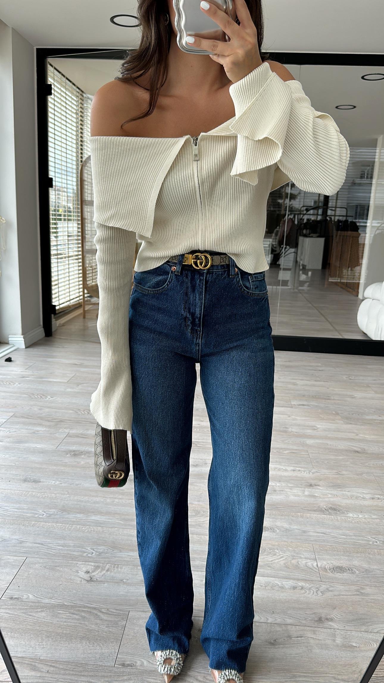 Mavi Marka Model Kesik Detaylı Bol Paça Jean 