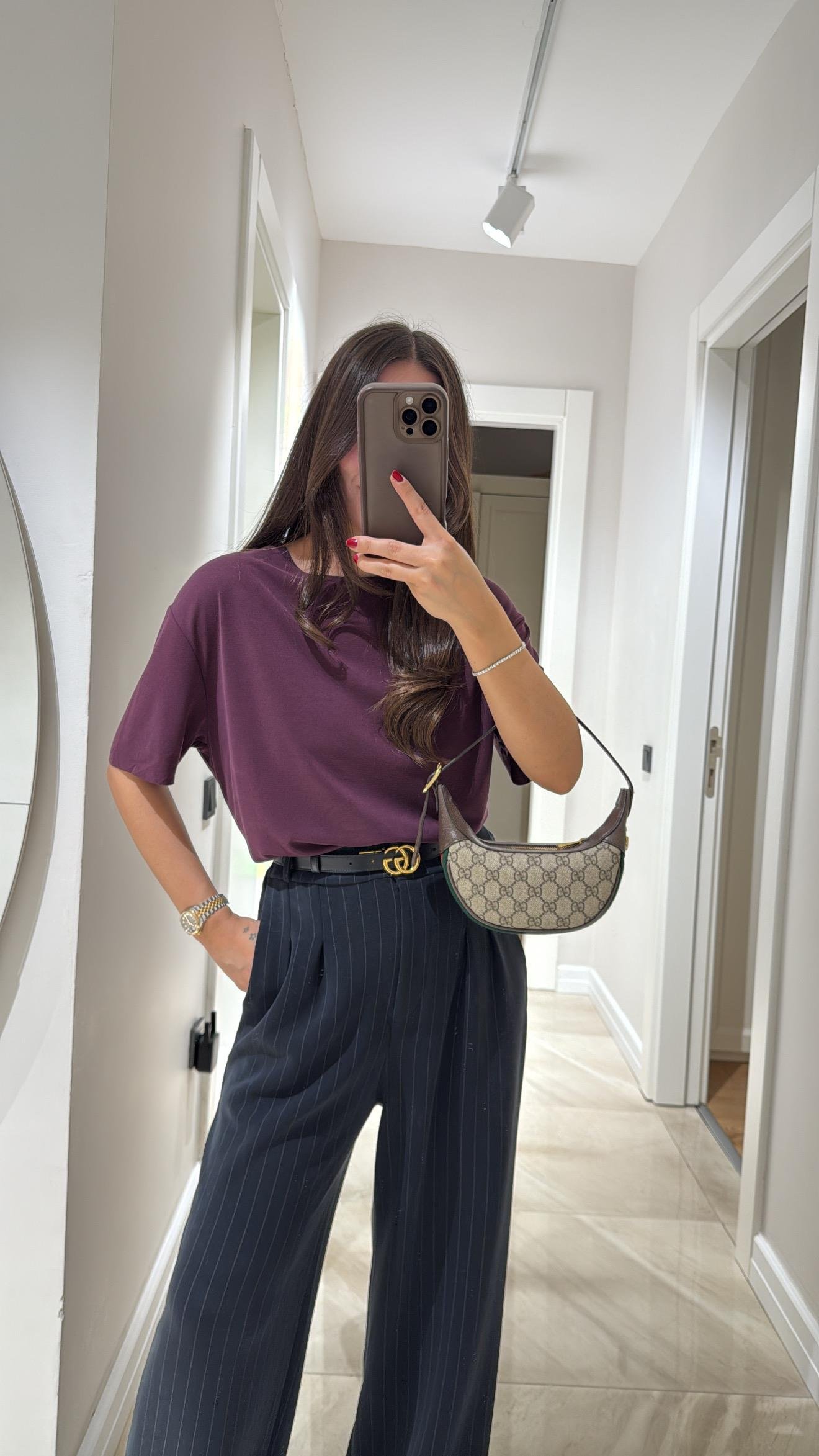 Mürdüm Modal Kumaş Lazer Kesim Marka Model Tişört