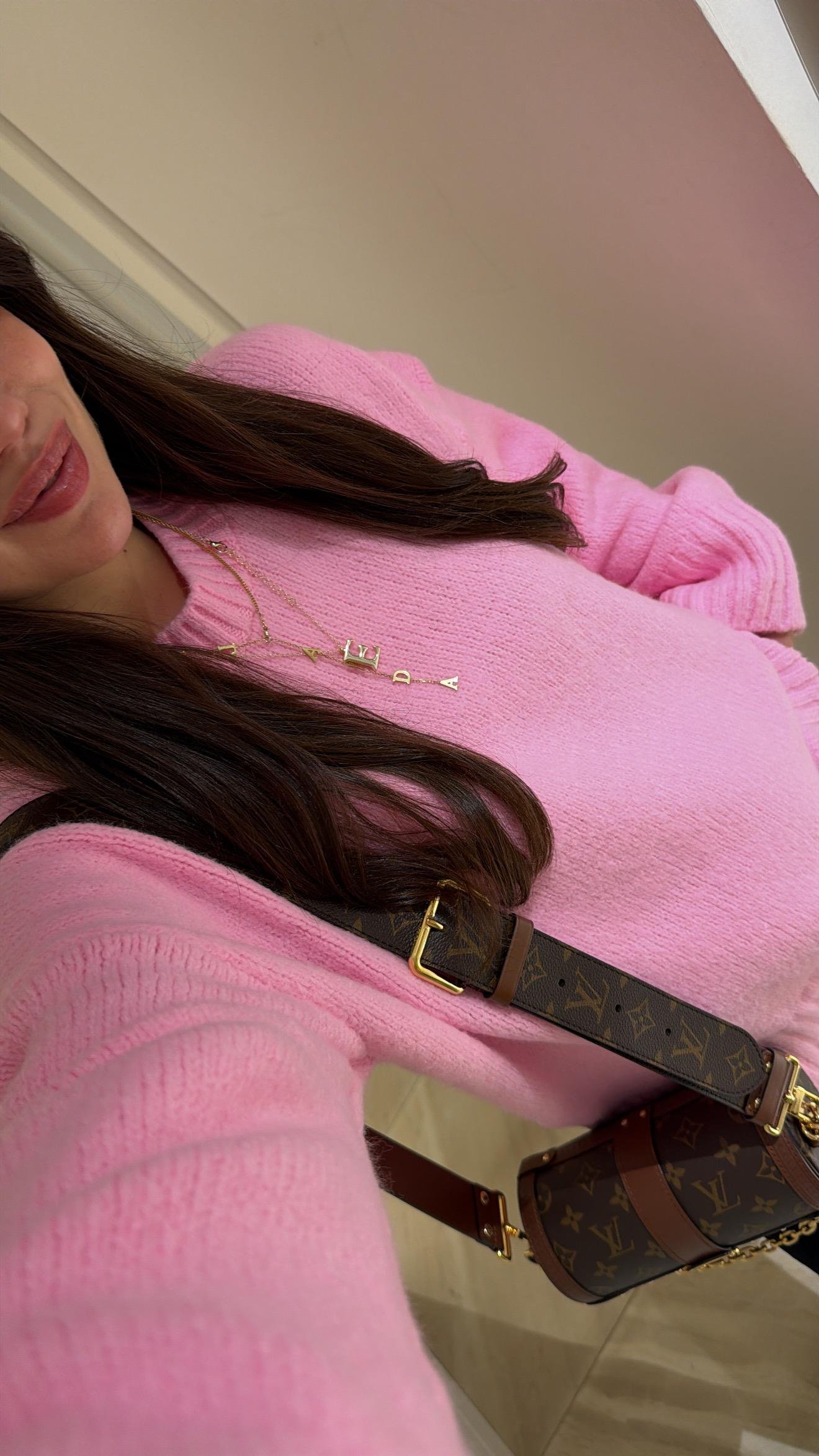 Şeker Pembe Bisiklet Yaka Triko Kazak 