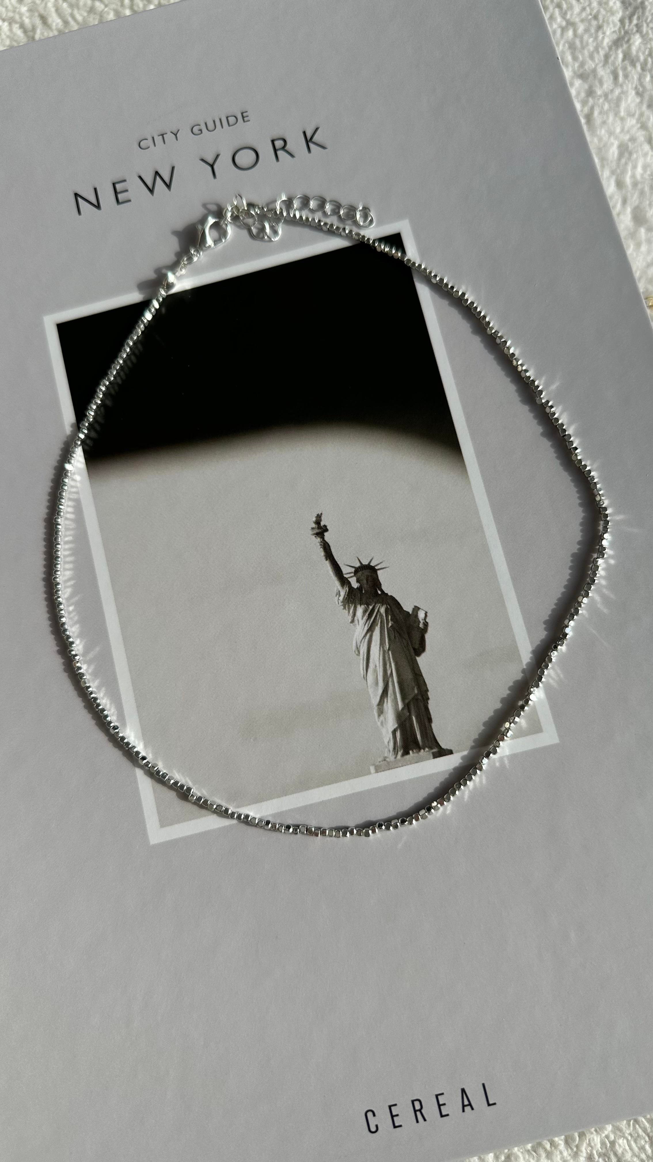 Silver Boncuk Çelik Kolye