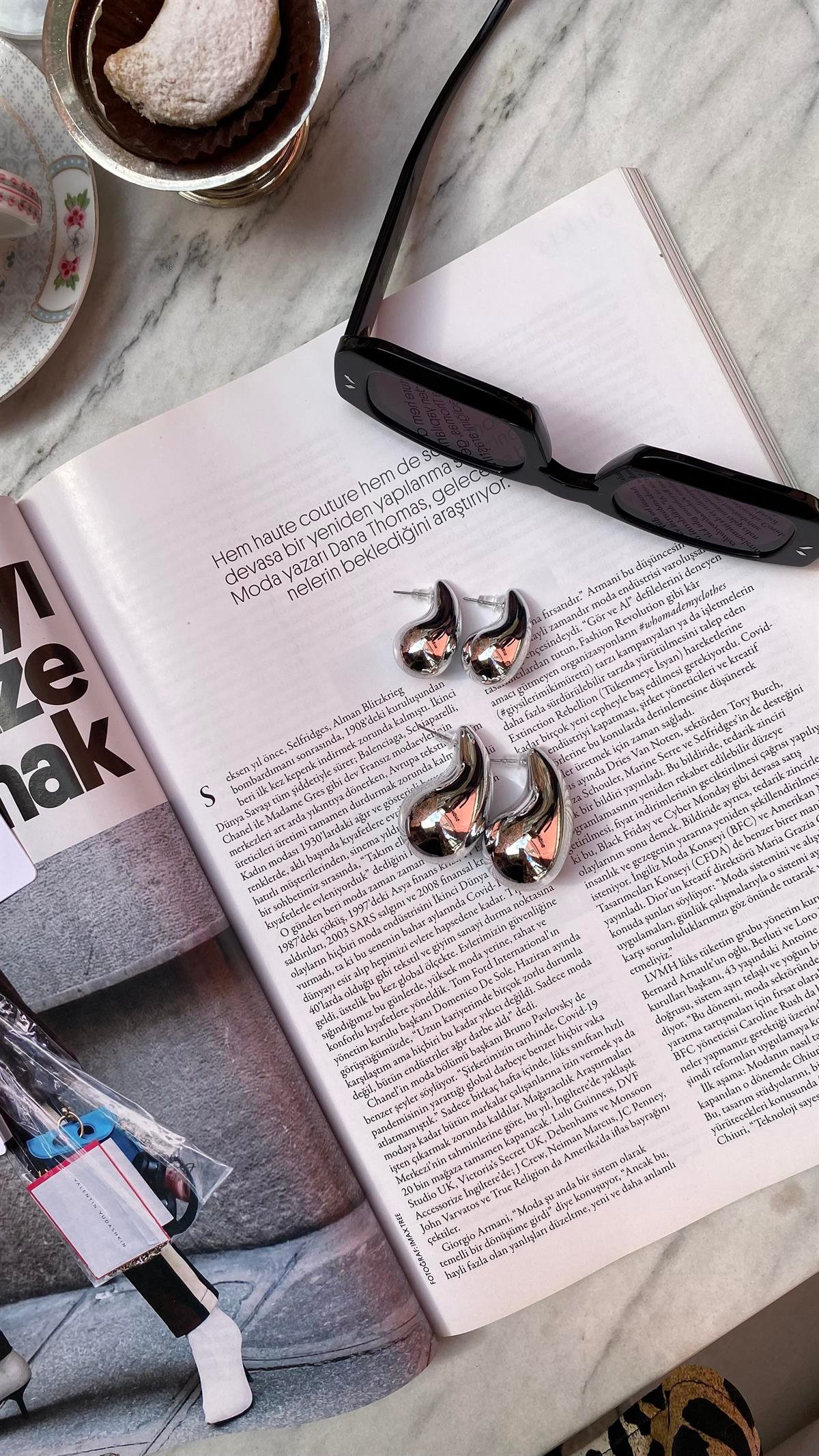 Silver Damla Marka Model Küpe