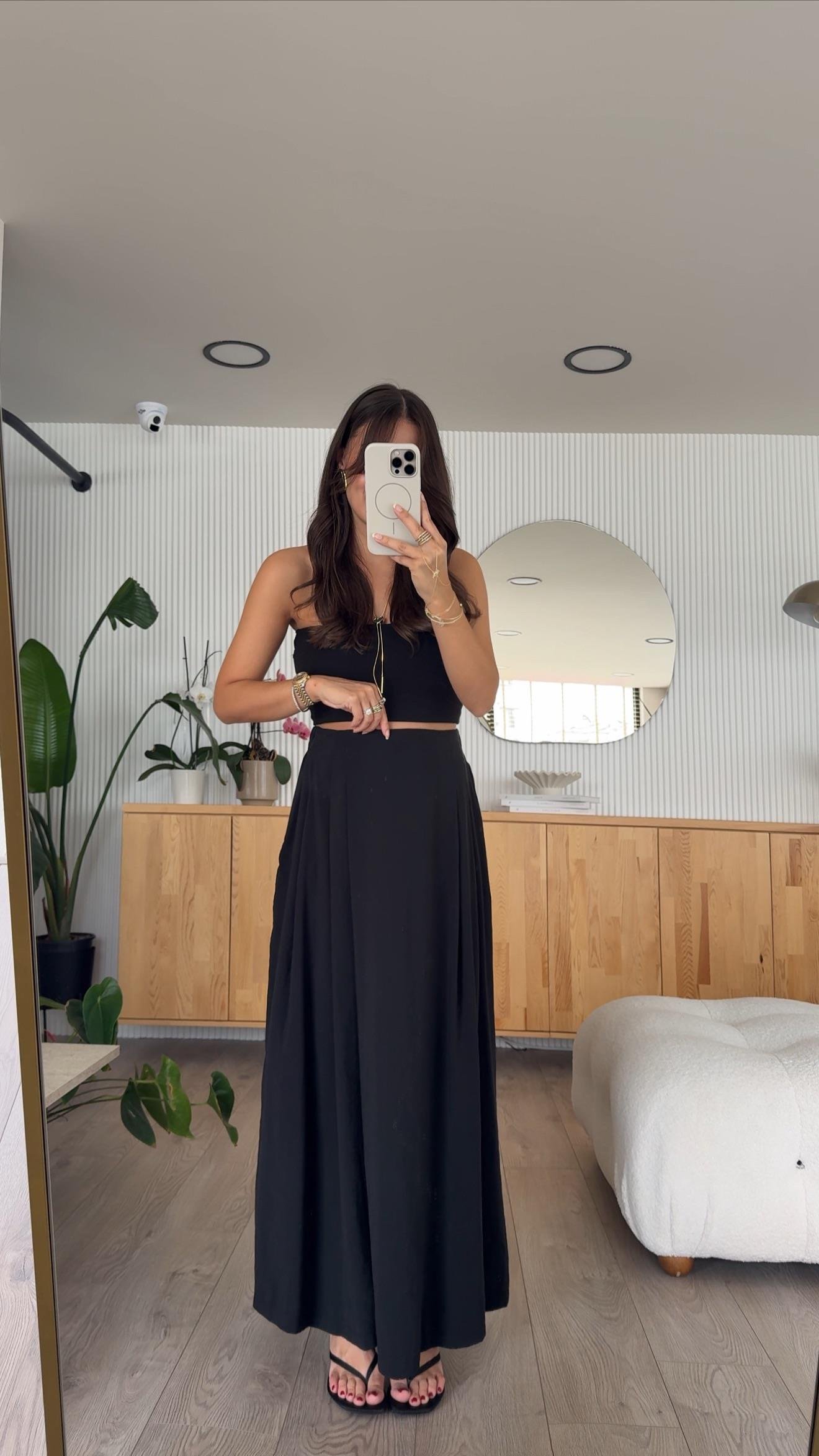 Siyah Beli Lastikli Pareo Pantolon