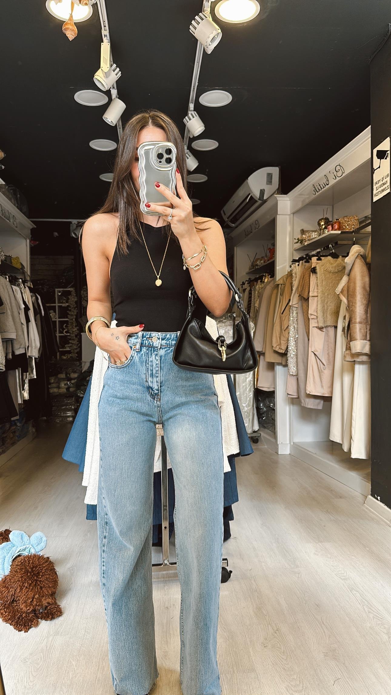 Siyah Halter Yaka Dilvin Atlet