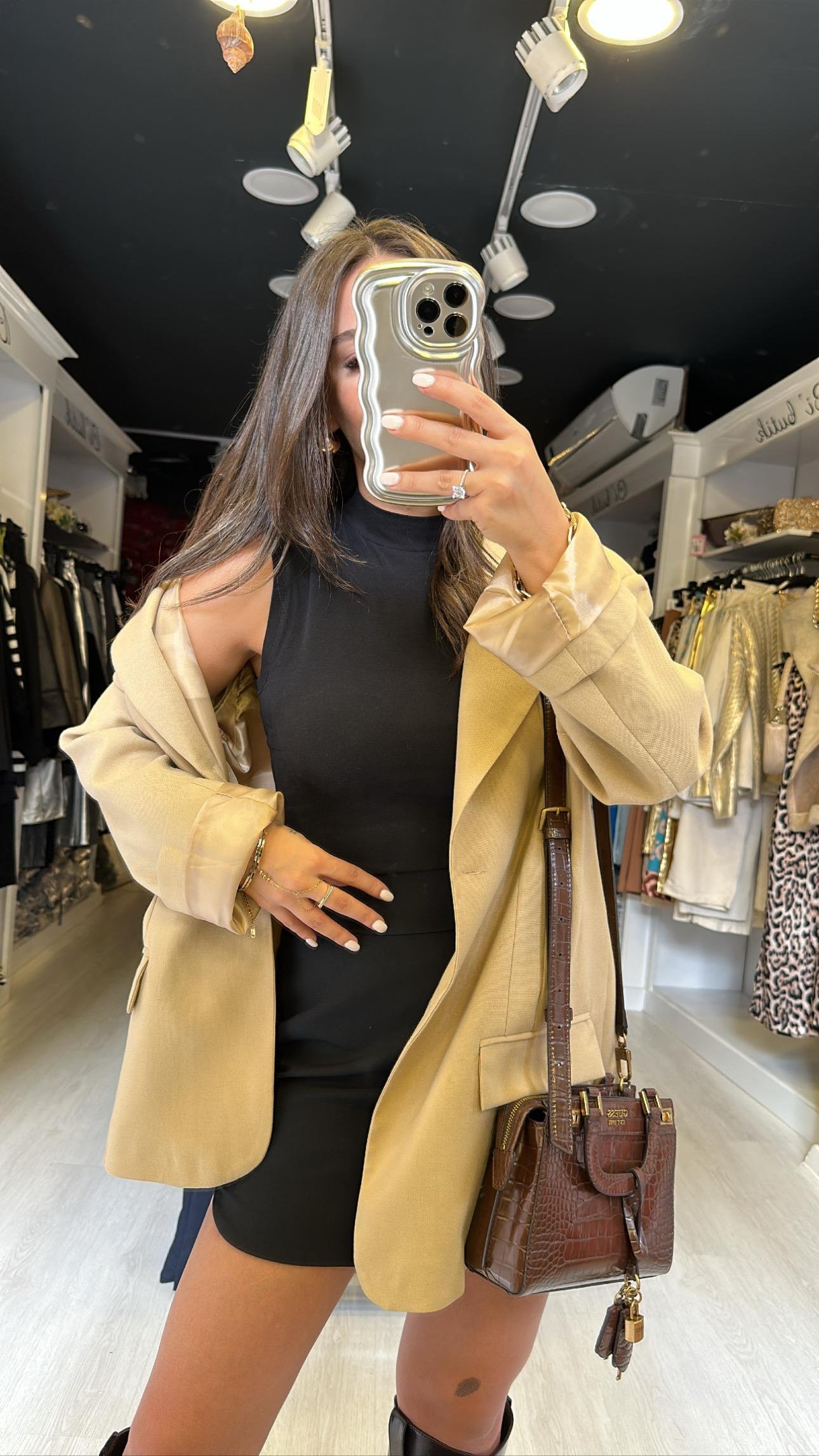 Siyah Yan Fermuarlı Marka Model Etek