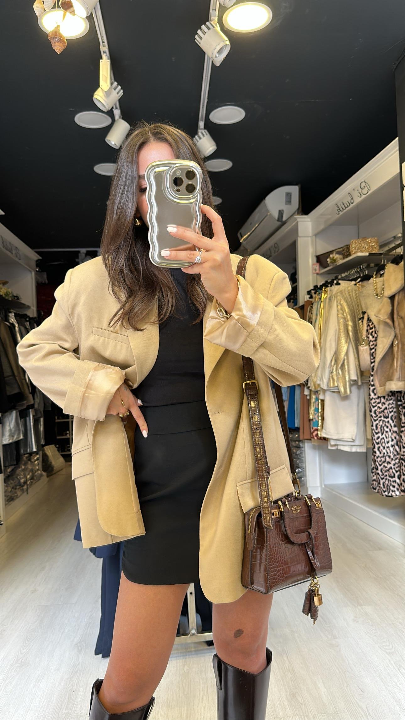 Siyah Yan Fermuarlı Marka Model Etek