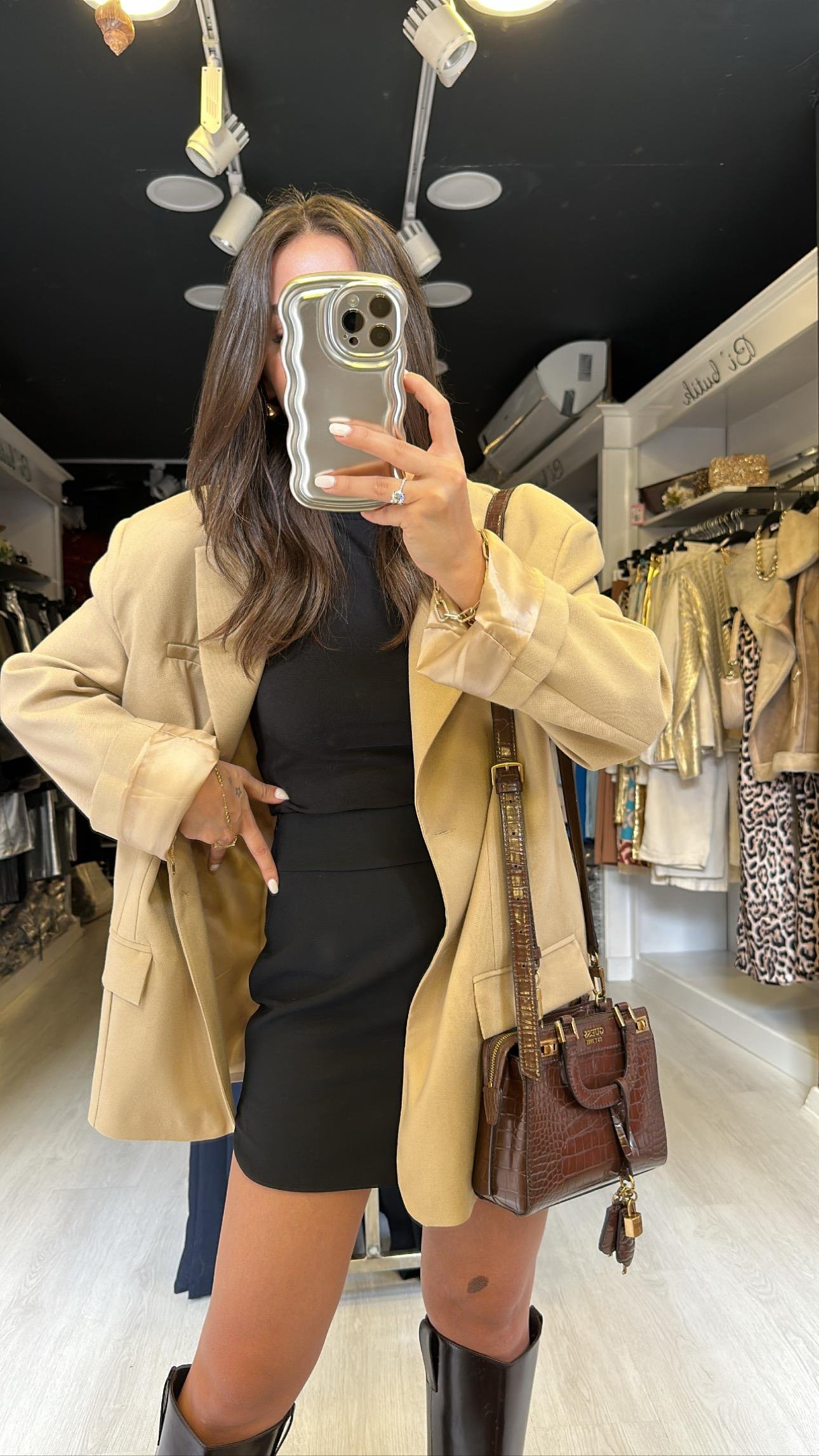 Siyah Yan Fermuarlı Marka Model Etek