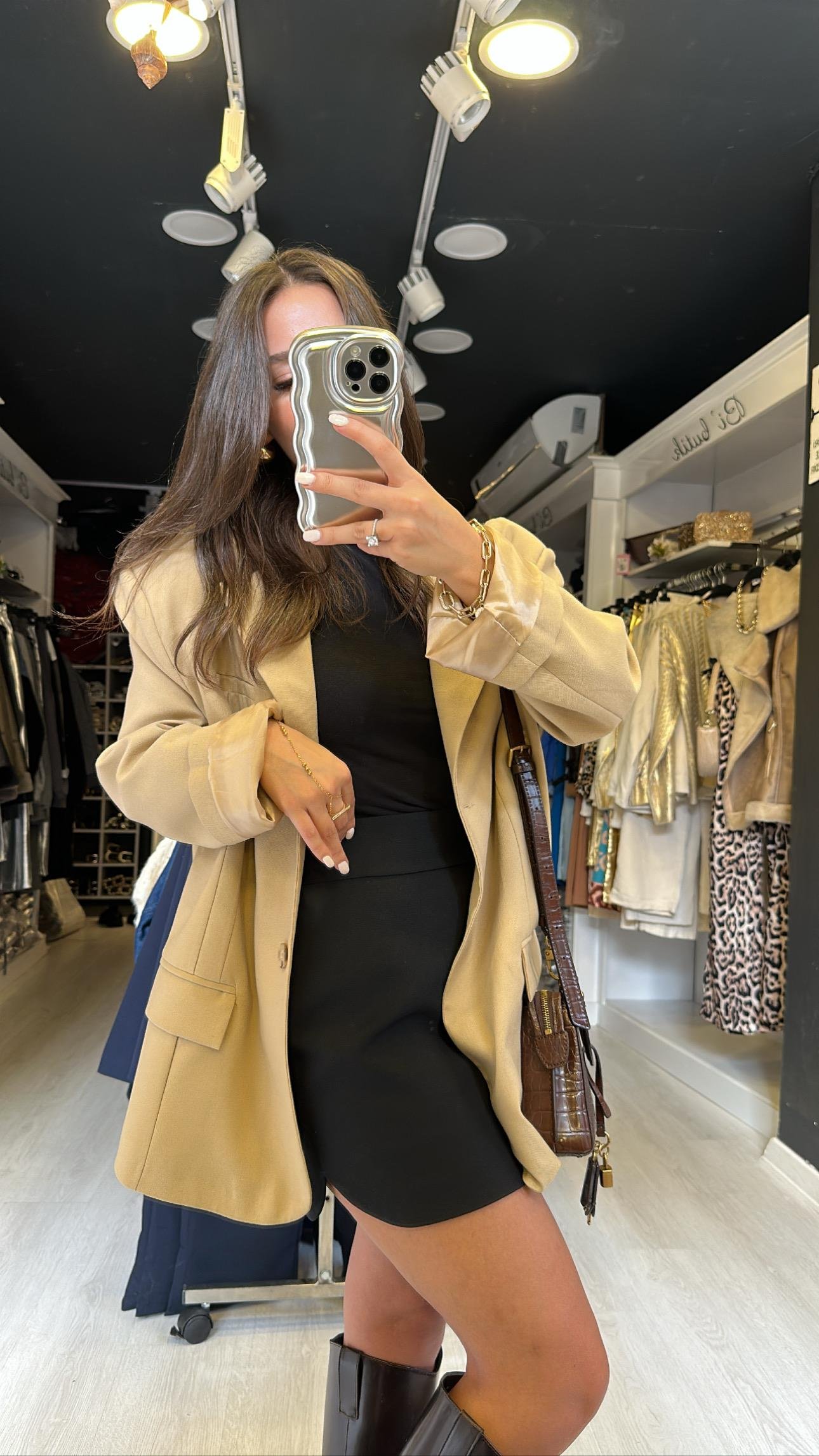 Siyah Yan Fermuarlı Marka Model Etek