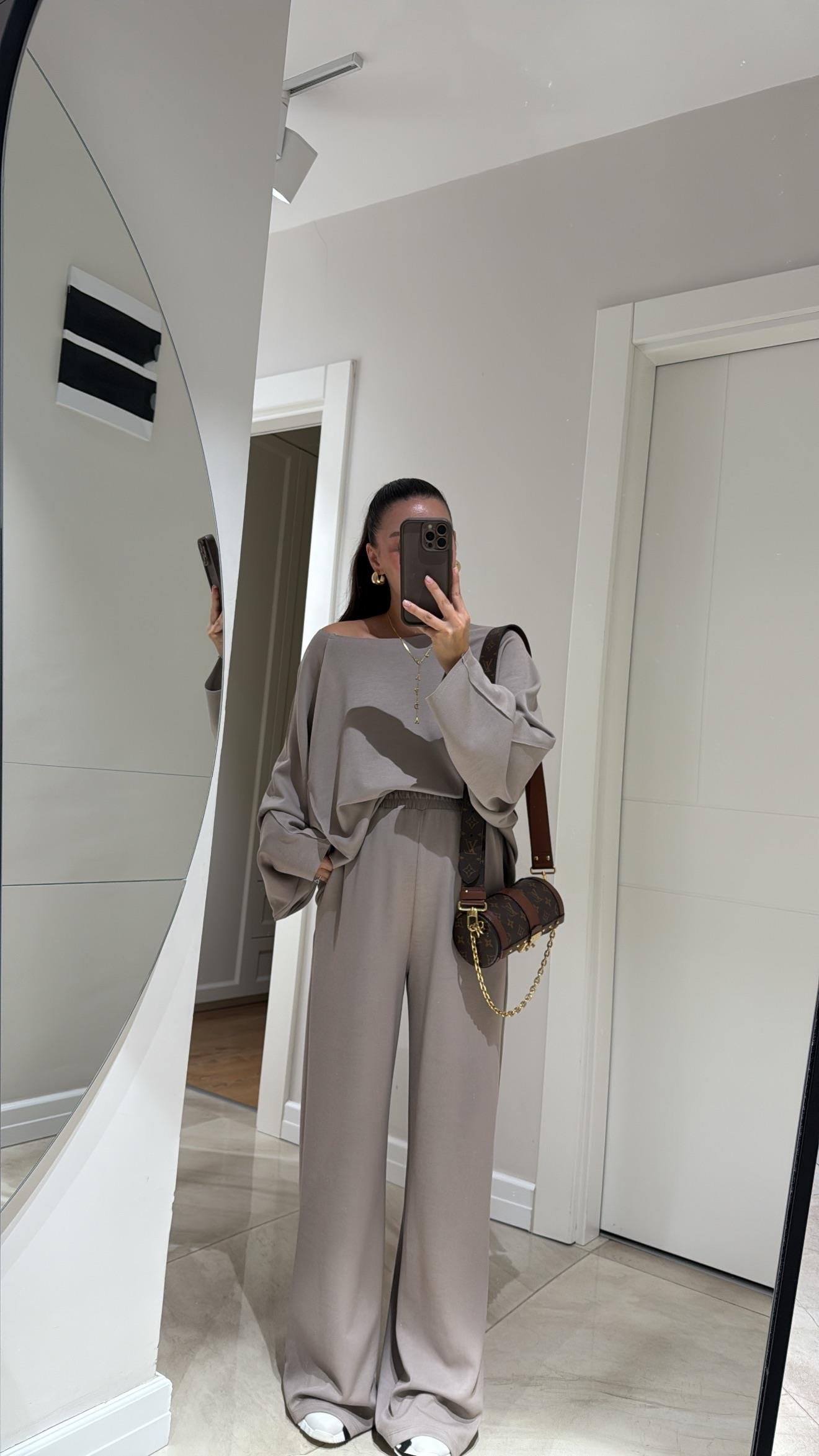 Vizon Kesik Detaylı Sweat Modal Takım