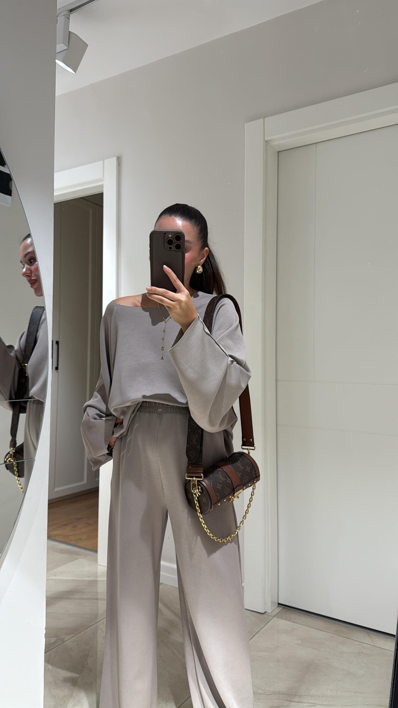 Vizon Kesik Detaylı Sweat Modal Takım