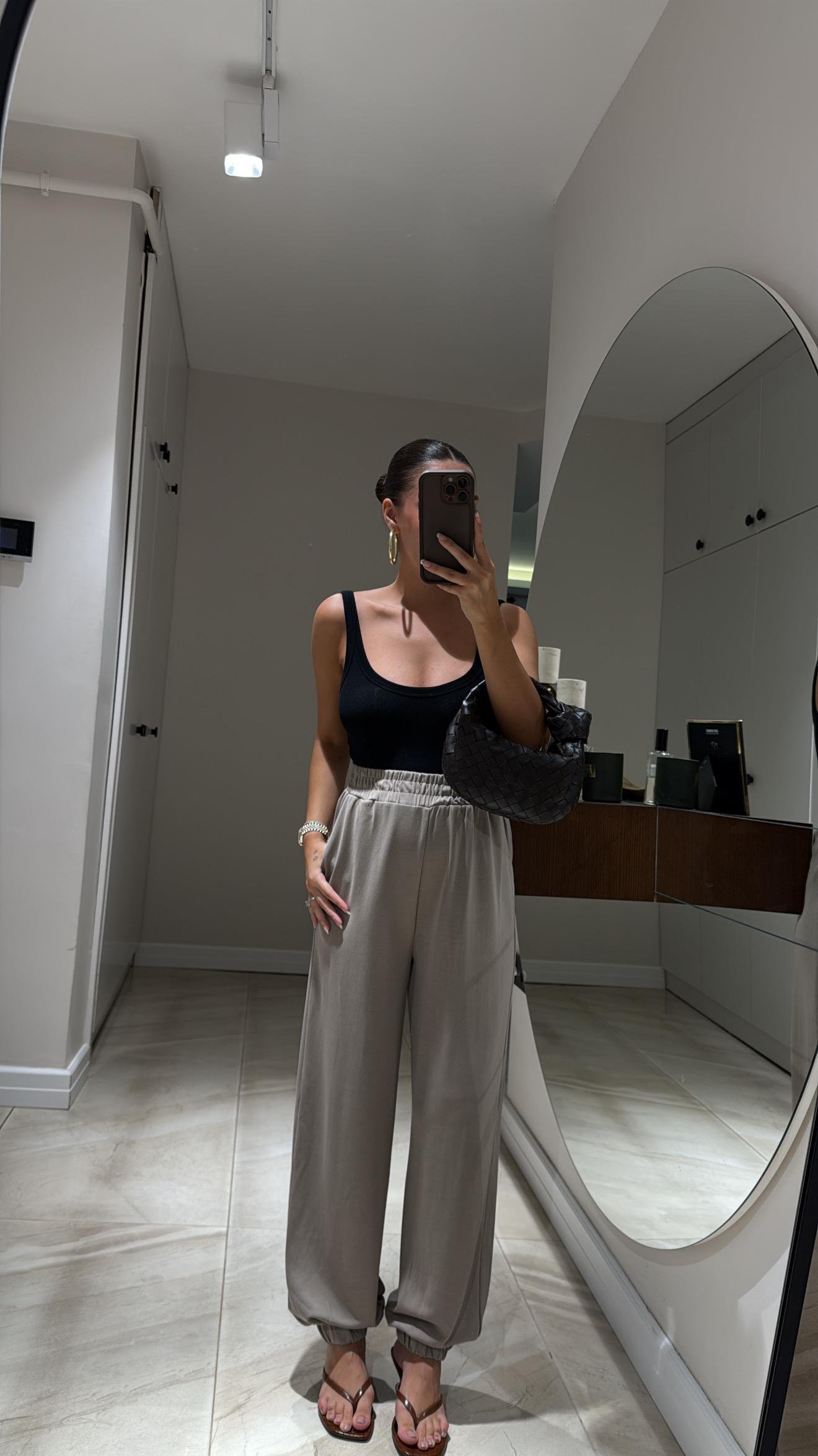 Vizon Paça Lastikli Modal Pantolon 