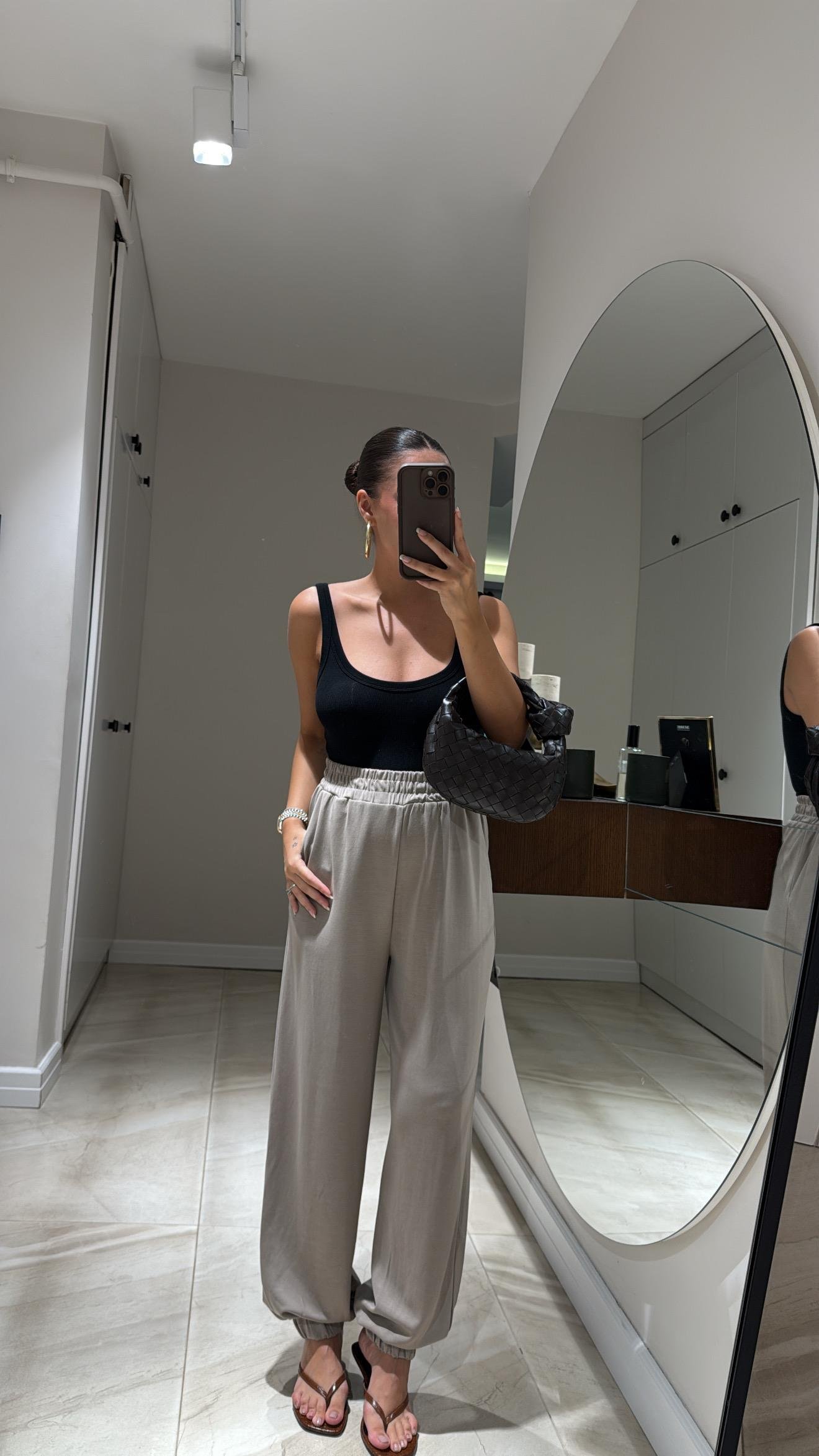 Vizon Paça Lastikli Modal Pantolon 