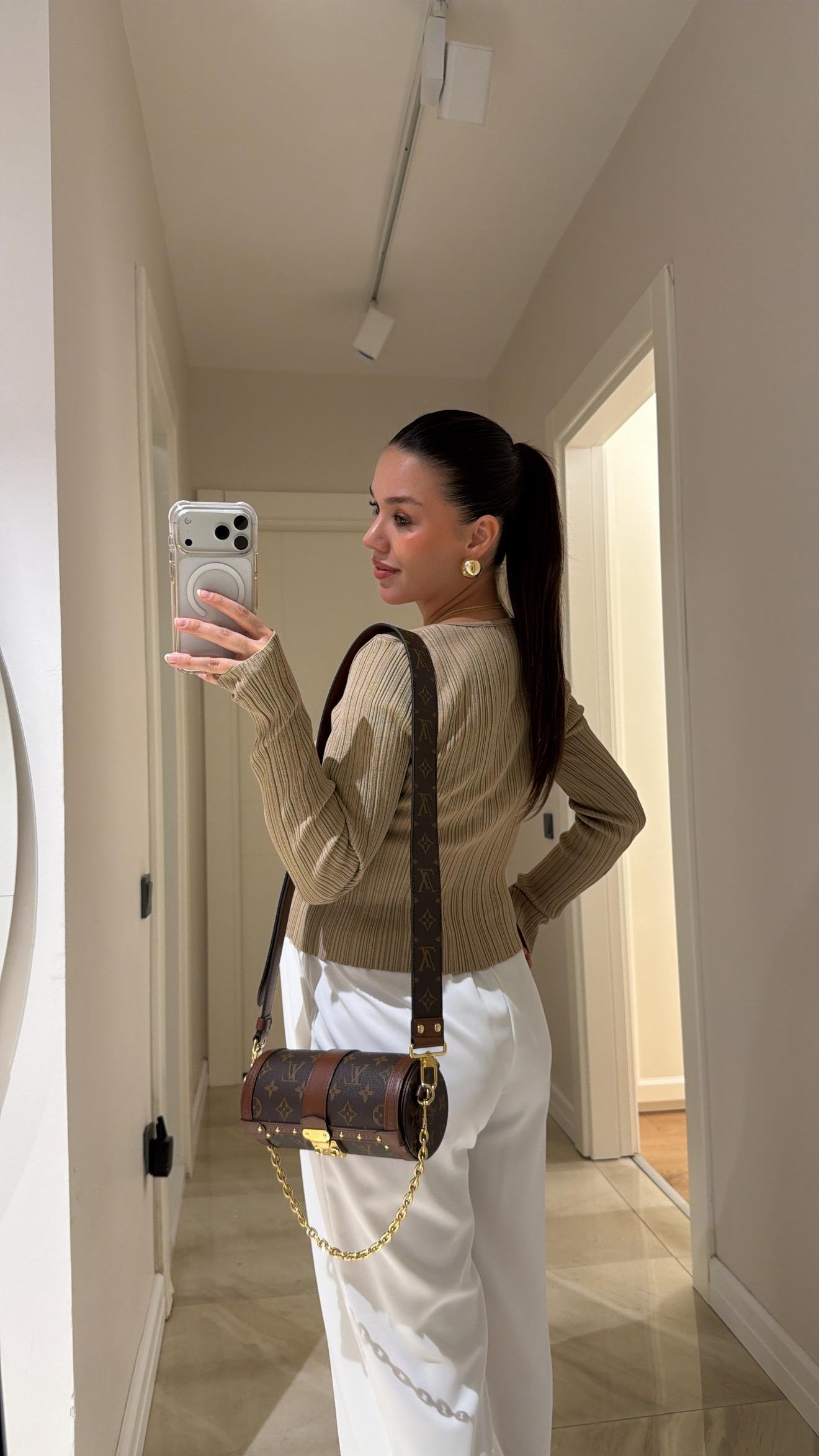 Vizon Yaka Detaylı Fitilli Marka Model Triko Bluz