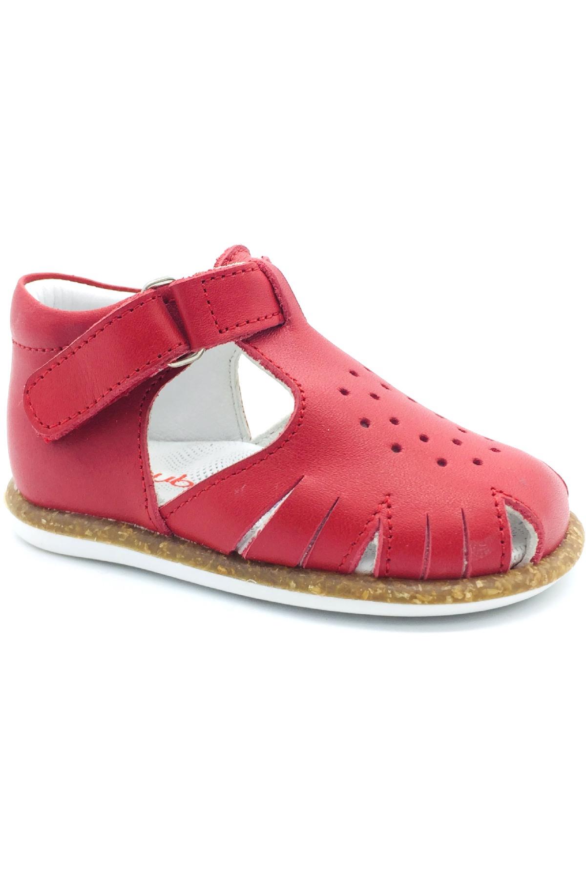 Anatomik Taban Kız Bebek İlk Adım Sandalet Kırmızı