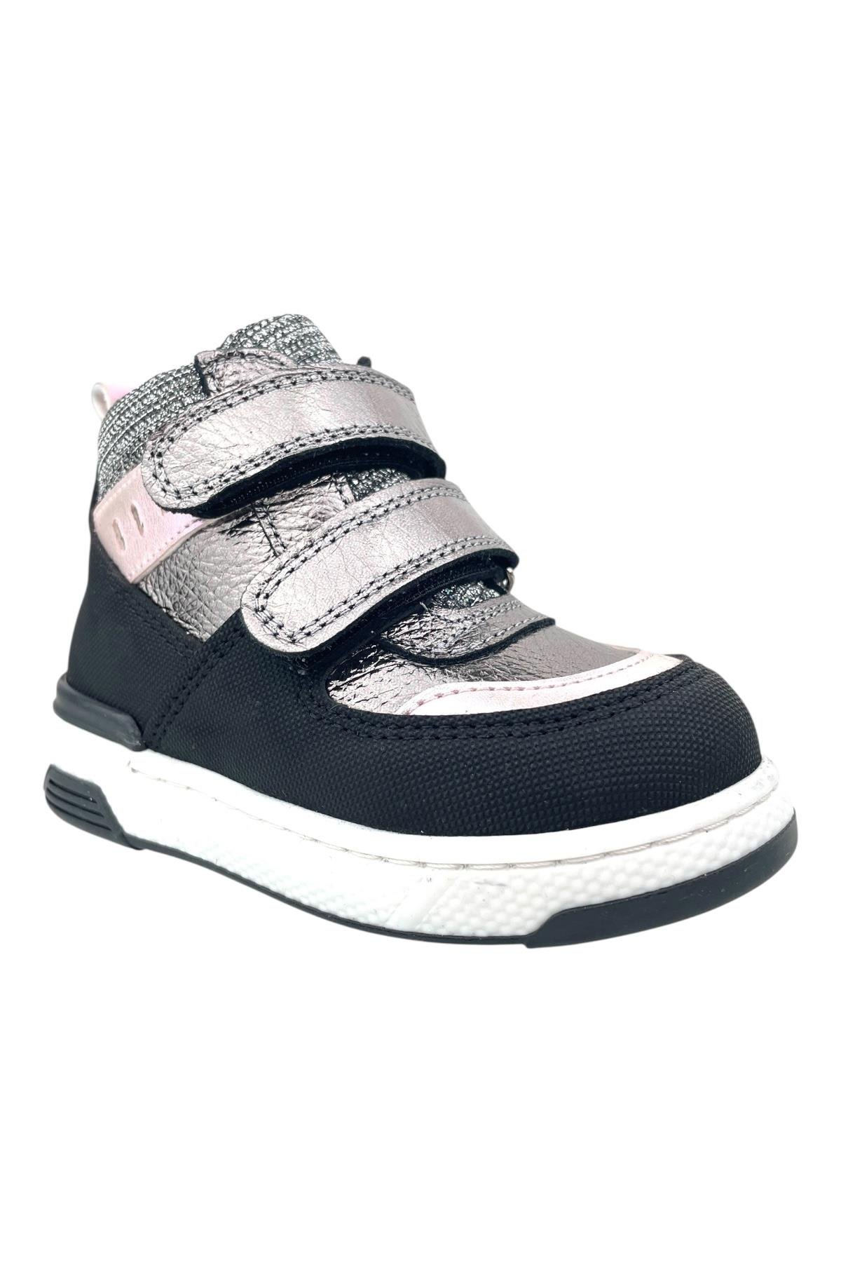 Angela Kız Bebe Deri Bot Çelik