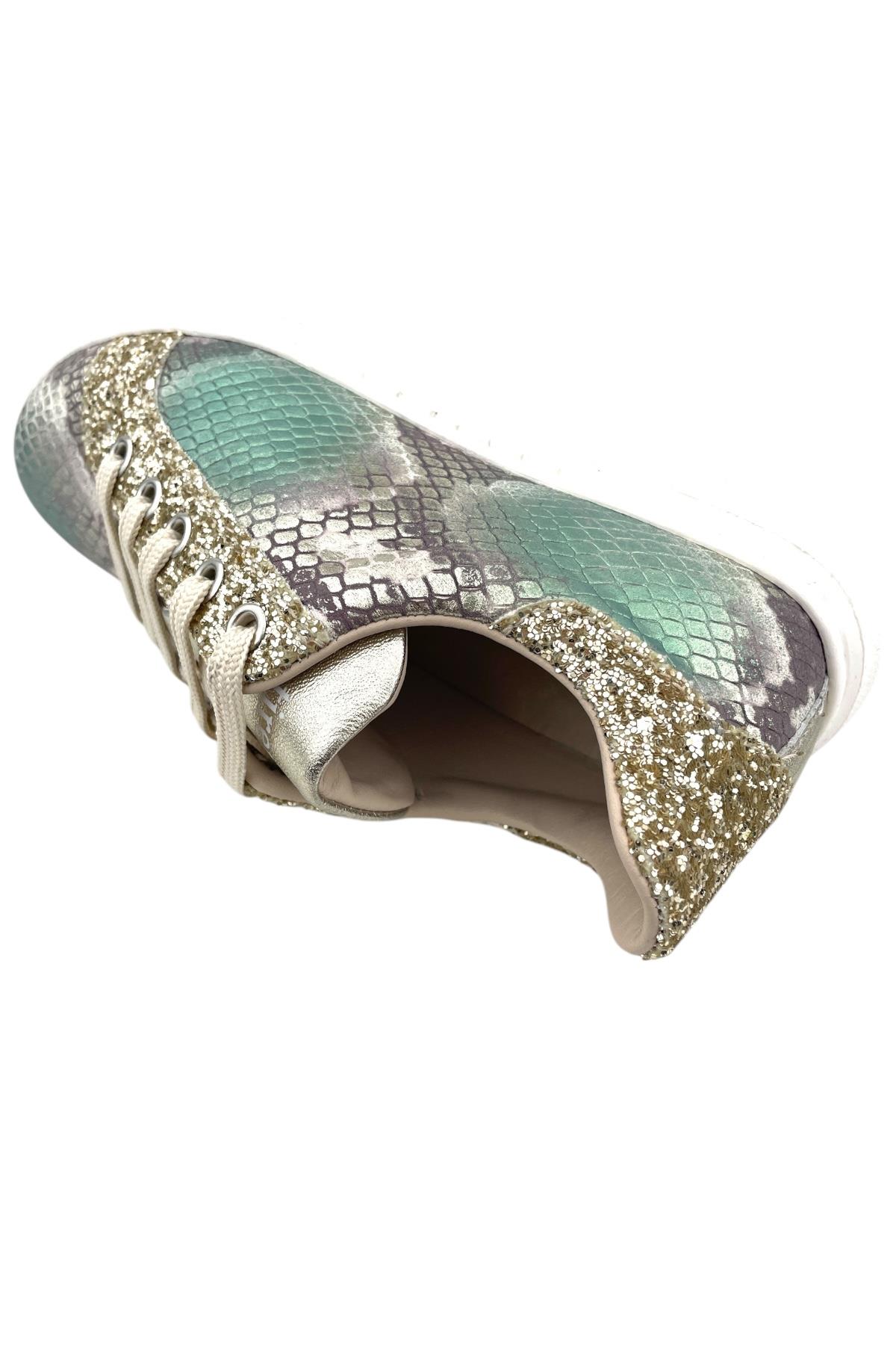 Avangarde Bağcıklı Fermuarlı Kız Çocuk Deri Ayakkabı Bej