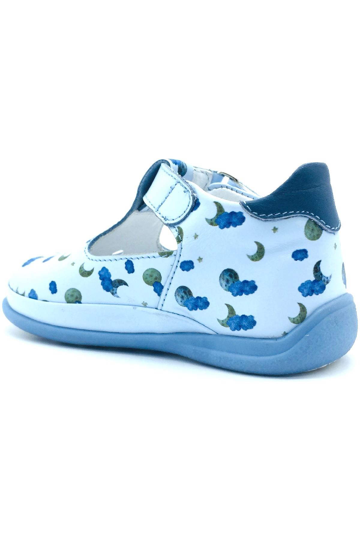 Bulut Baskılı İlk Adım Ayakkabısı Mavi