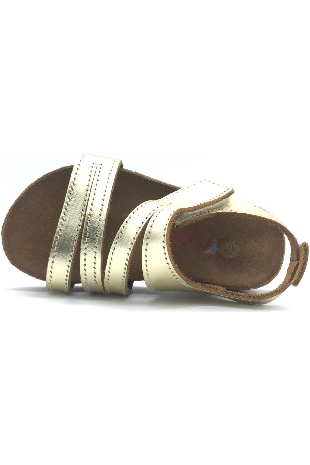 Çarpı Mantar Taban Sandalet Dore