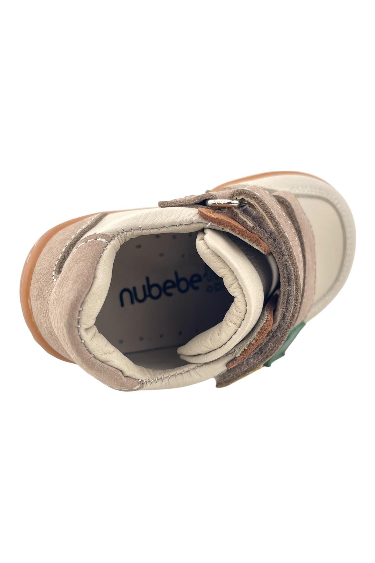 Chico Cırtlı Hafif Deri Bot Bej-Yeşil