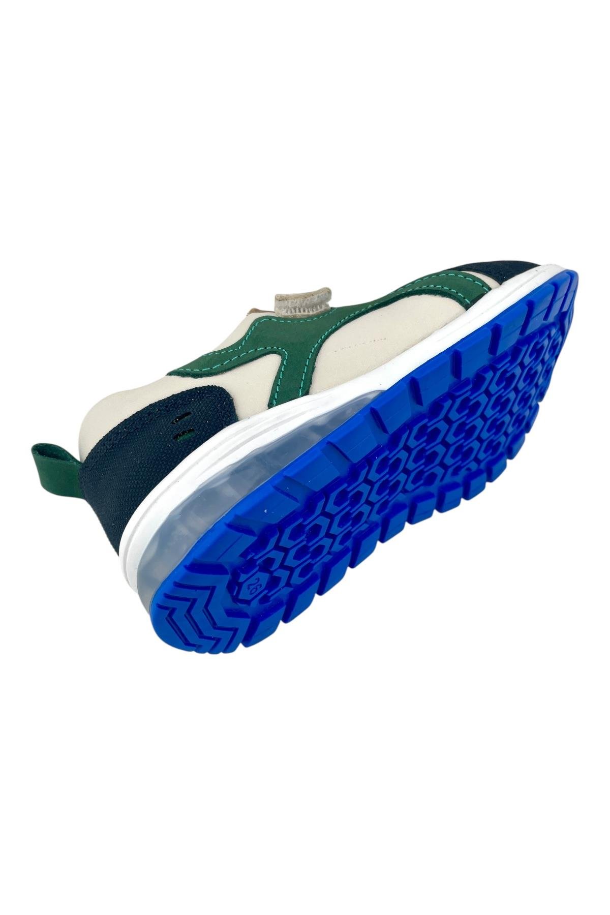 Deri ve Ortopedik Destekli Işıklı Deri Ayakkabı Bej