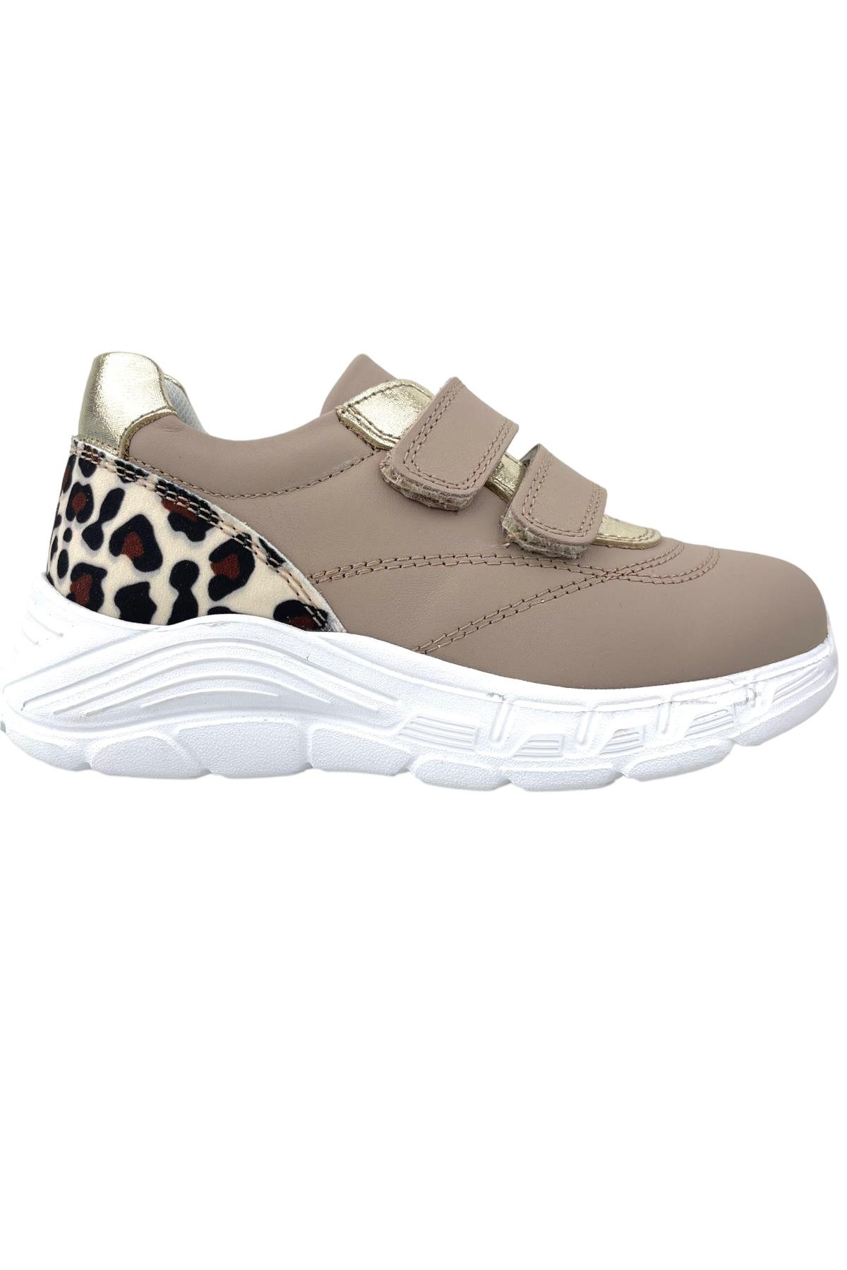 Hakiki Deri Hafif Taban Kız Çocuk Spor Ayakkabısı Kum