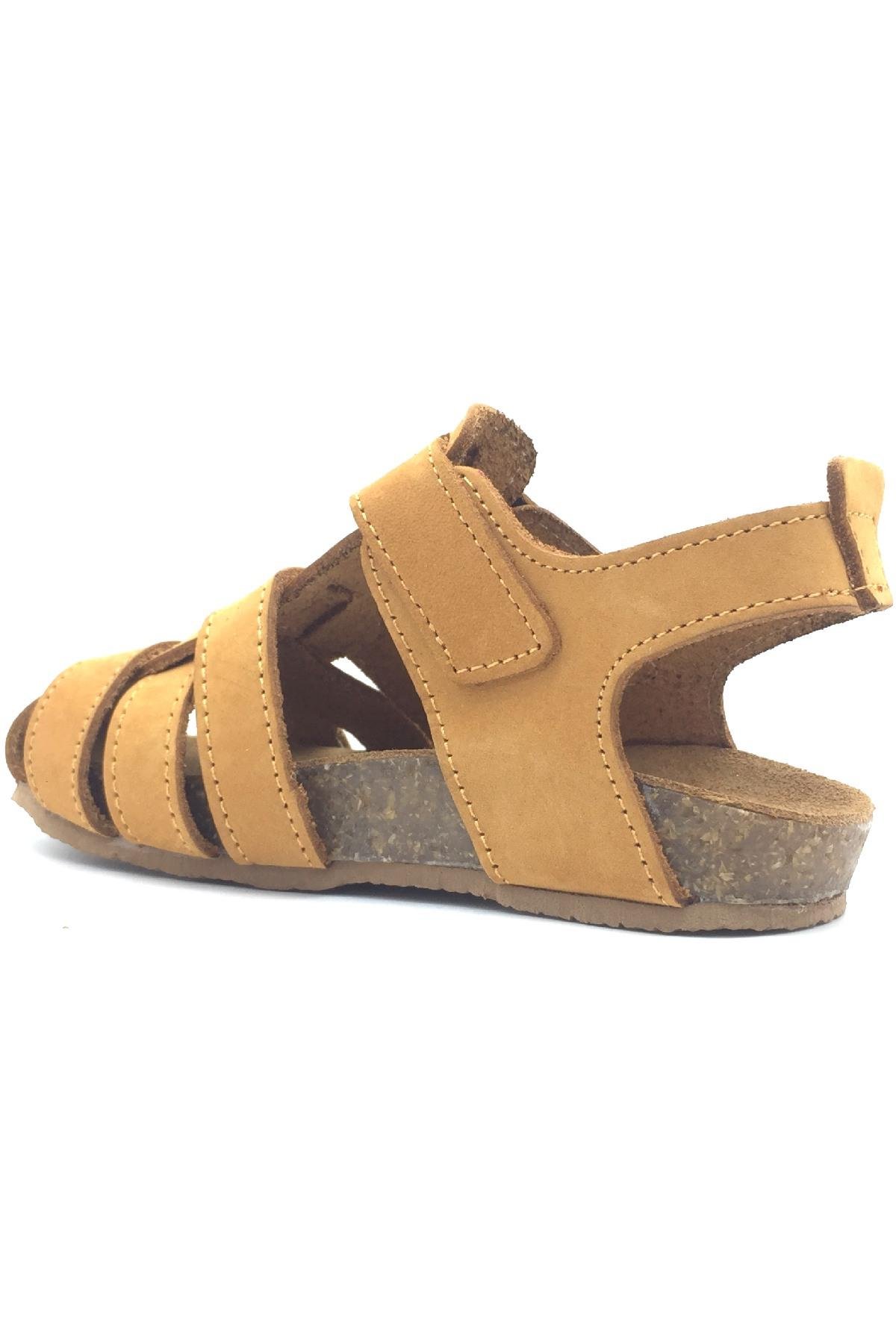 Işıklı Taban Örgülü Erkek Çocuk Sandalet Cat Nubuk