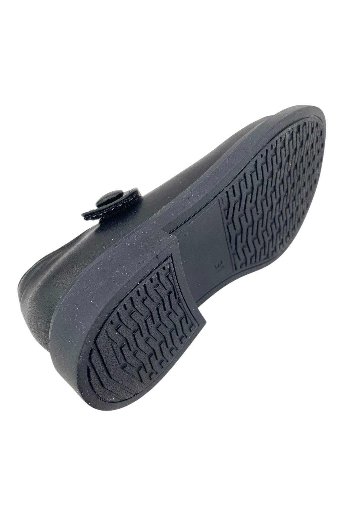 Kalın Tabanlı Thomas Topuk Okul Ayakkabısı Siyah