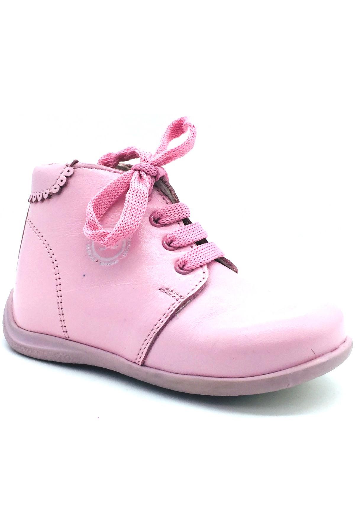 Kışlık Bağcıklı İlk Adım Botu  Pembe