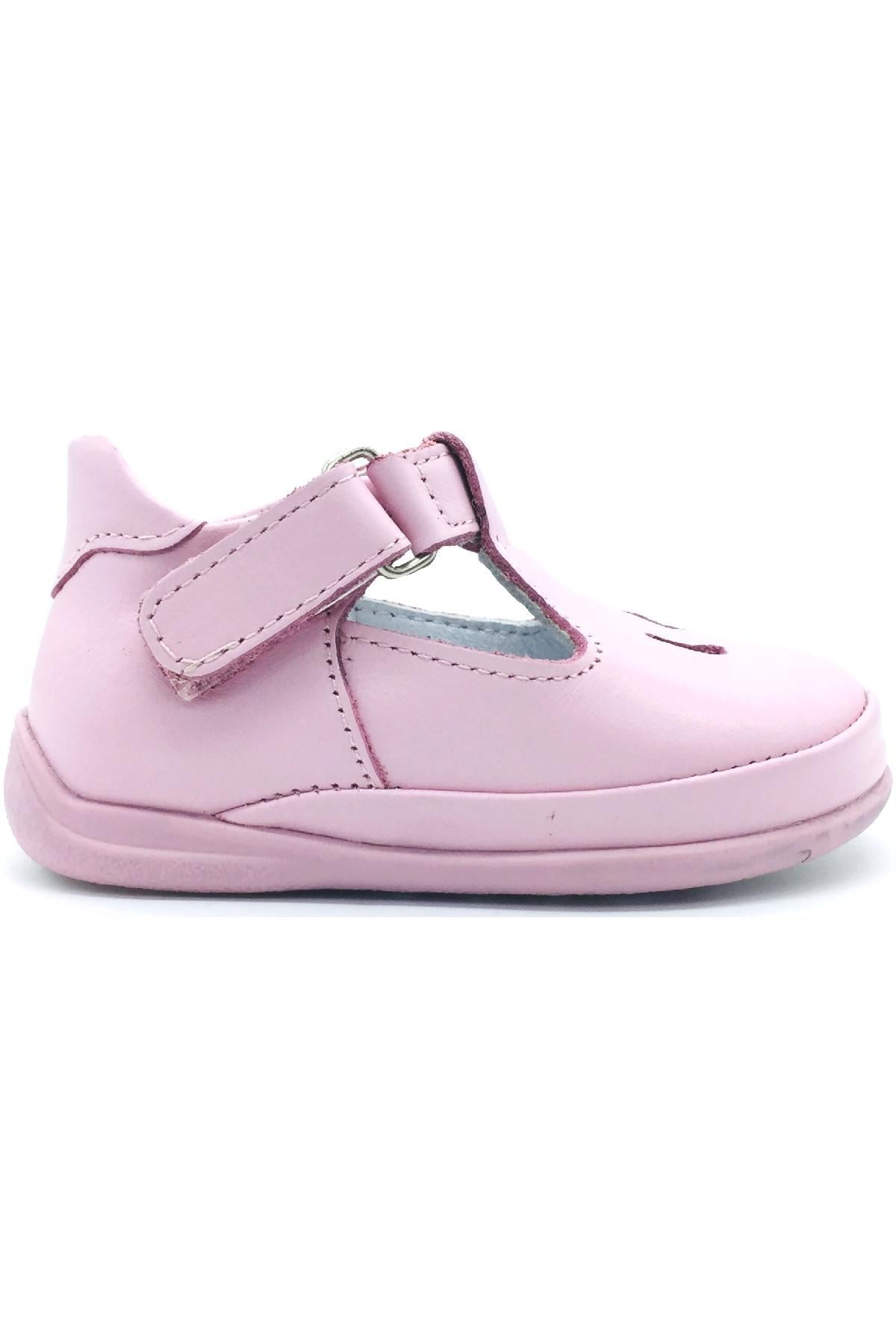 Kız Bebek Fasülye Modeli İlk Adım Ayakkabısı  Pembe